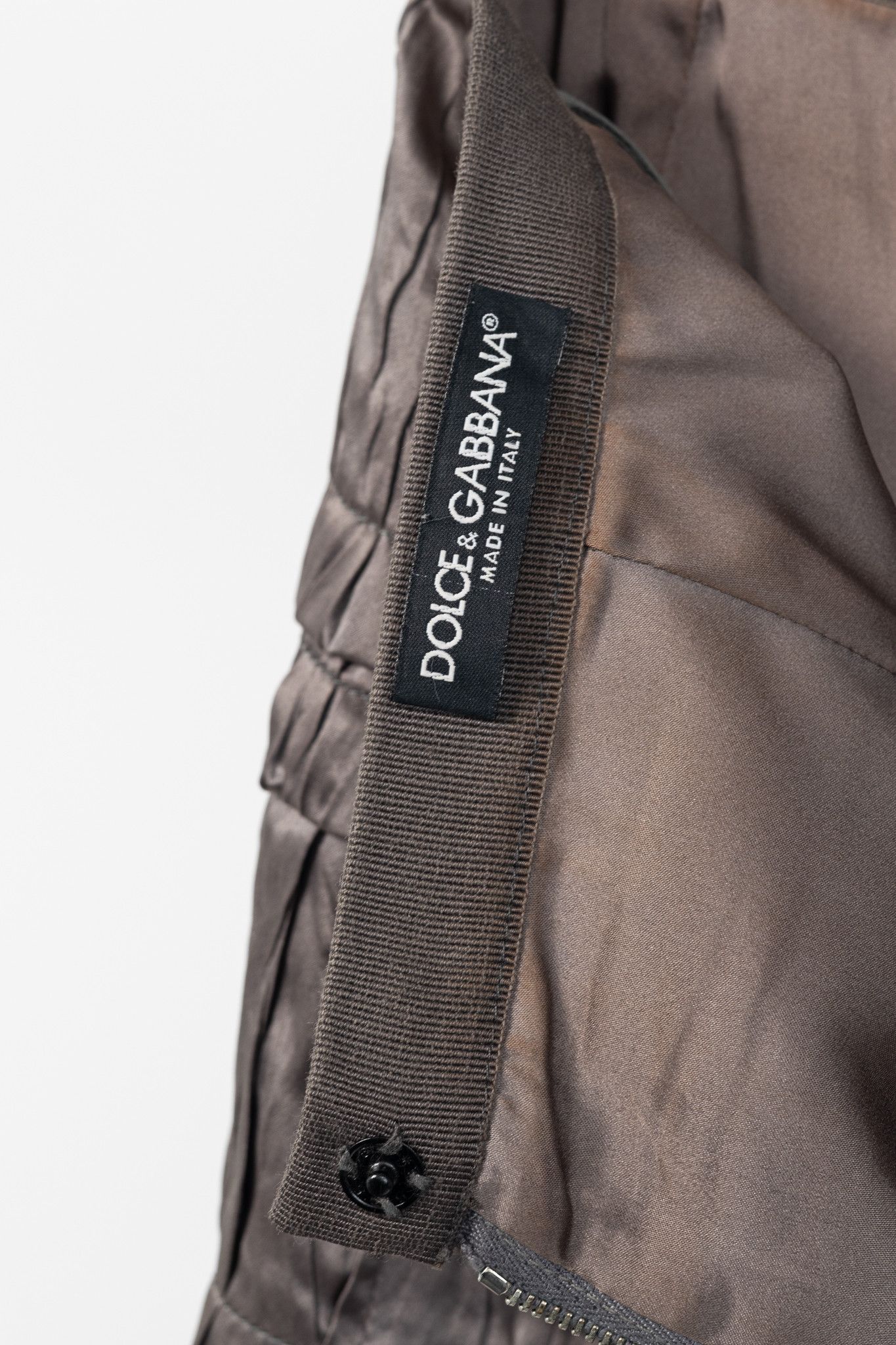 Dolce & Gabbana Dolce & Gabbana Brown Gathered-Silk Pencil Skirt Size 30" / US 8 / IT 44 - 7 Thumbnail