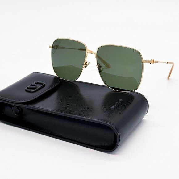 Valentino NEW VALENTINO SUNGLASSES VLS-171A GOLD/GREEN UNISEX EYEWEAR Size ONE SIZE - 2 Thumbnail