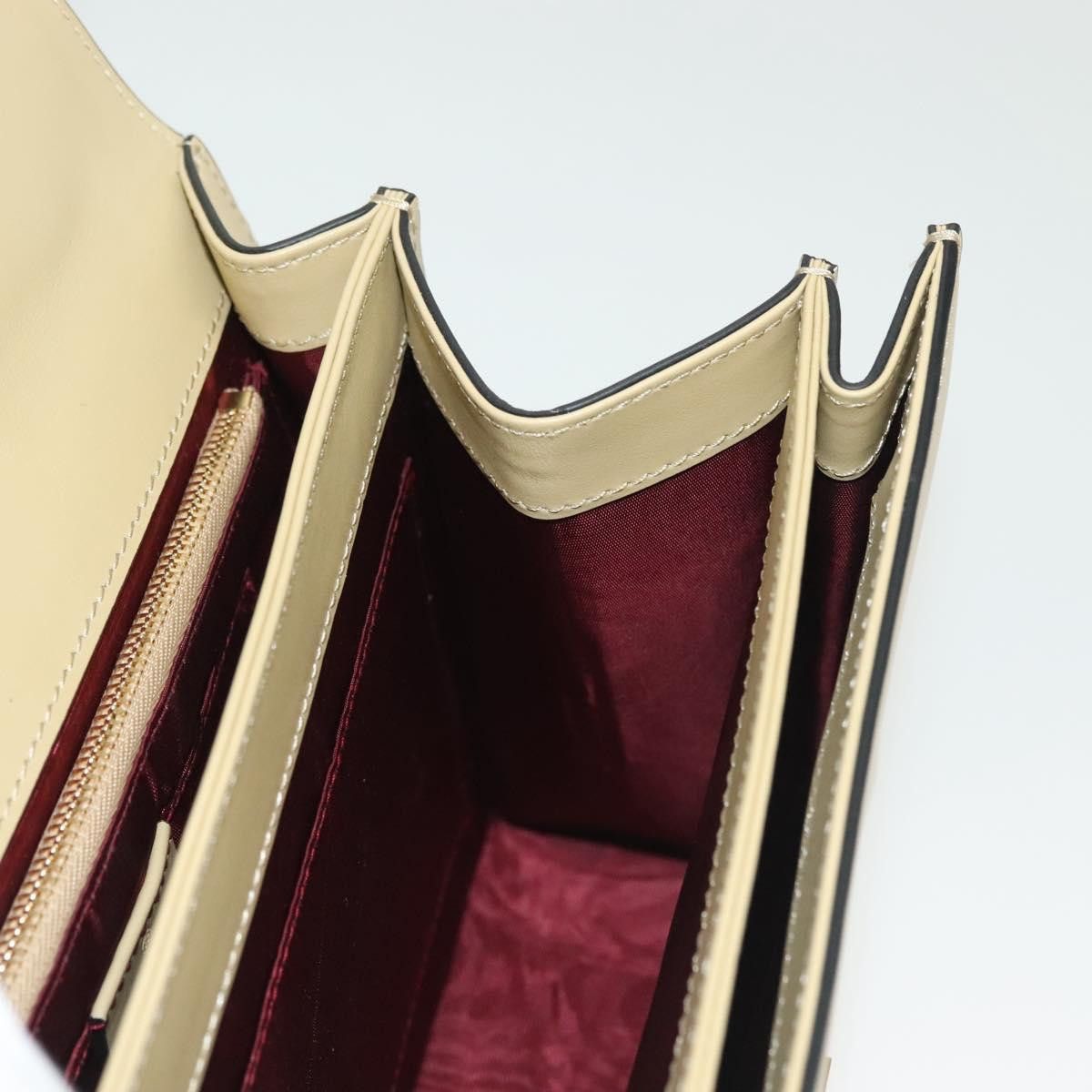 Gucci GUCCI Horsebit Zumi Shoulder Bag Leather Beige Gold Silver Size ONE SIZE - 18 Thumbnail