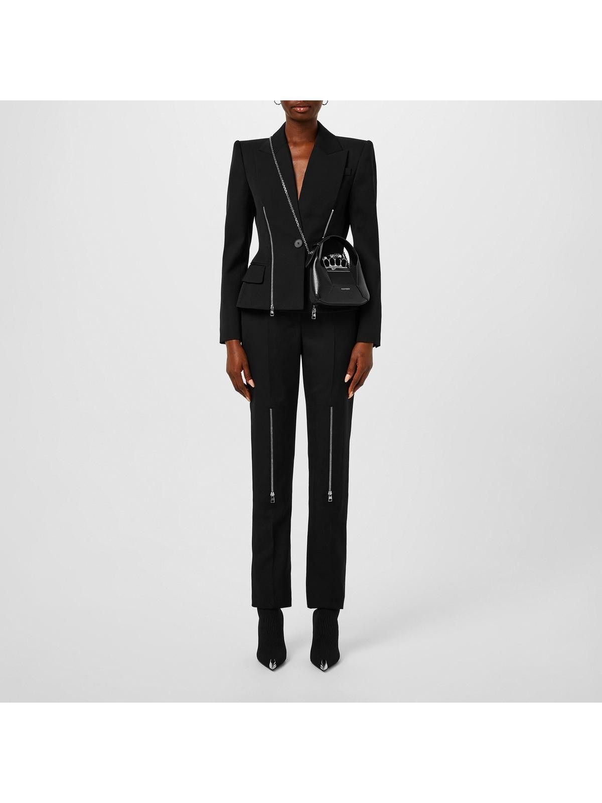 Alexander McQueen o1y0225 Blazer in Black Size M / US 6-8 / IT 42-44 - 2 Thumbnail