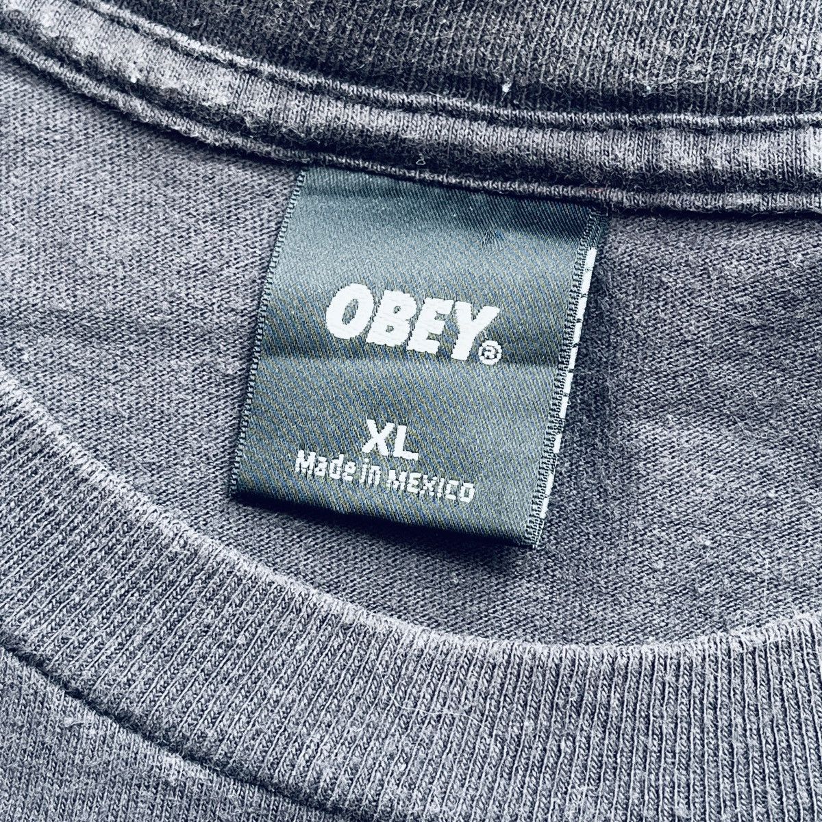 Obey Faded Vintage Y2K Obey Goat Head Straight To Hell TShirt Size US XL / EU 56 / 4 - 14 Thumbnail