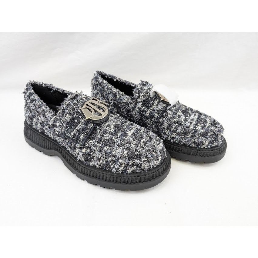 Dior o1rshd1 Buffalo Loafers Fabric in Navy Blue Size US 9 / EU 42 - 12 Thumbnail