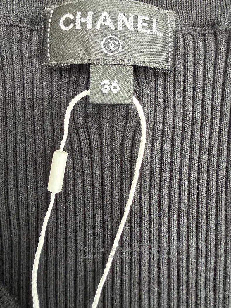 Chanel Chanel Black love knitted suspender vest Size XS / US 0-2 / IT 36-38 - 4 Thumbnail