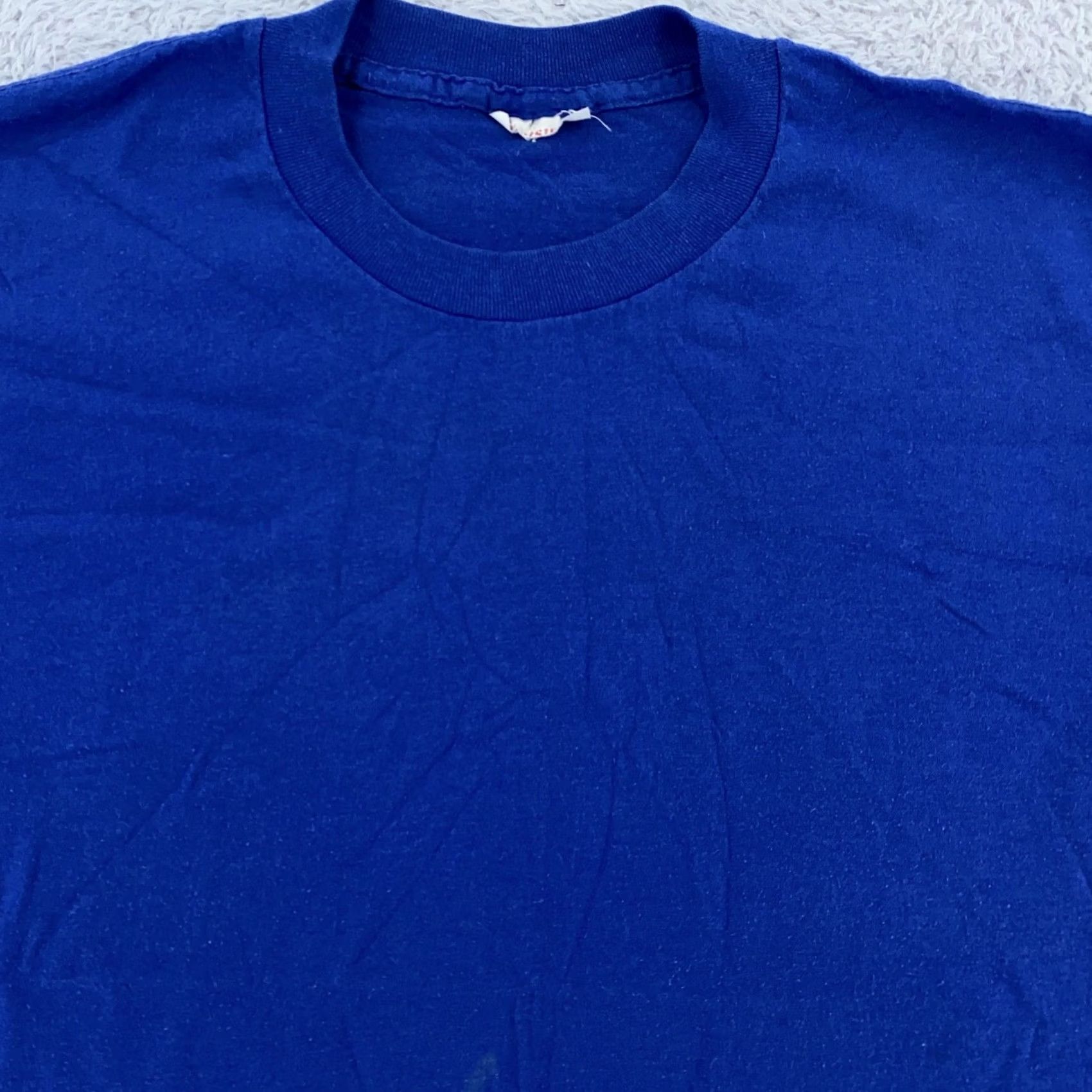 Vintage VINTAGE Sportswear T-Shirt Blue Shirt Mens S Crew Neck Short Sleeve Cotton Solid 80s Minimalist Classic CNNonsense Size US S / EU 44-46 / 1 - 2 Thumbnail