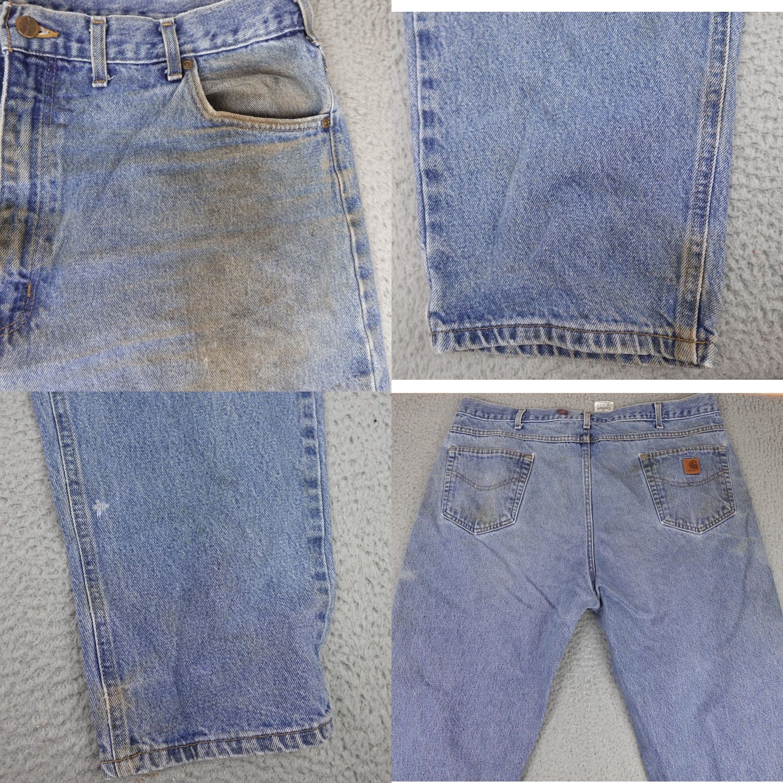 Carhartt Carhartt Jeans Mens 44x32 Blue Denim Patch 40x32 Actual DST Work Size US 44 / EU 60 - 8 Thumbnail