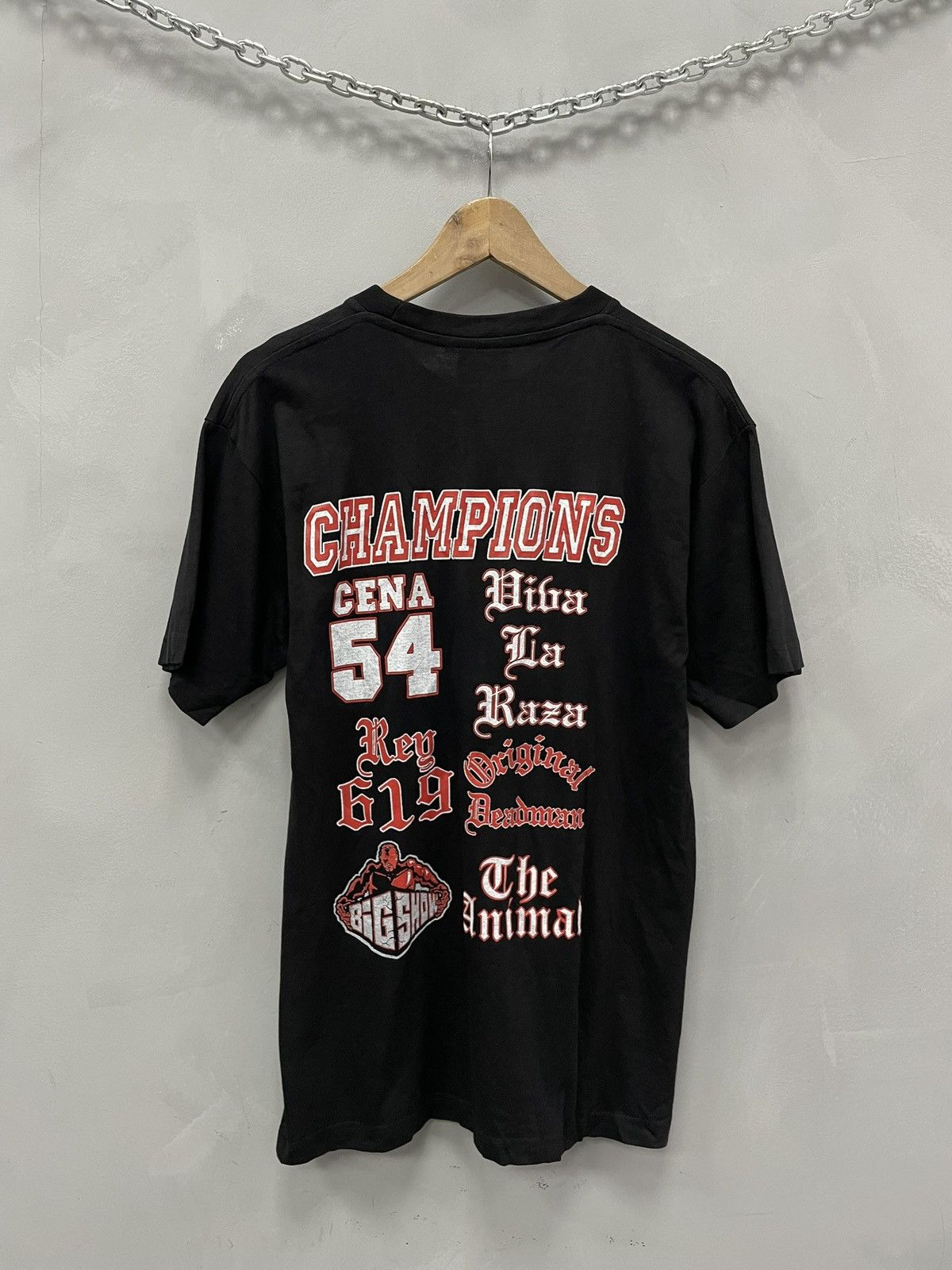 WWE Rare 90s WWE t-shirt The Big Apple Rey Mysterio Cena 2000s Size US L / EU 52-54 / 3 - 8 Thumbnail