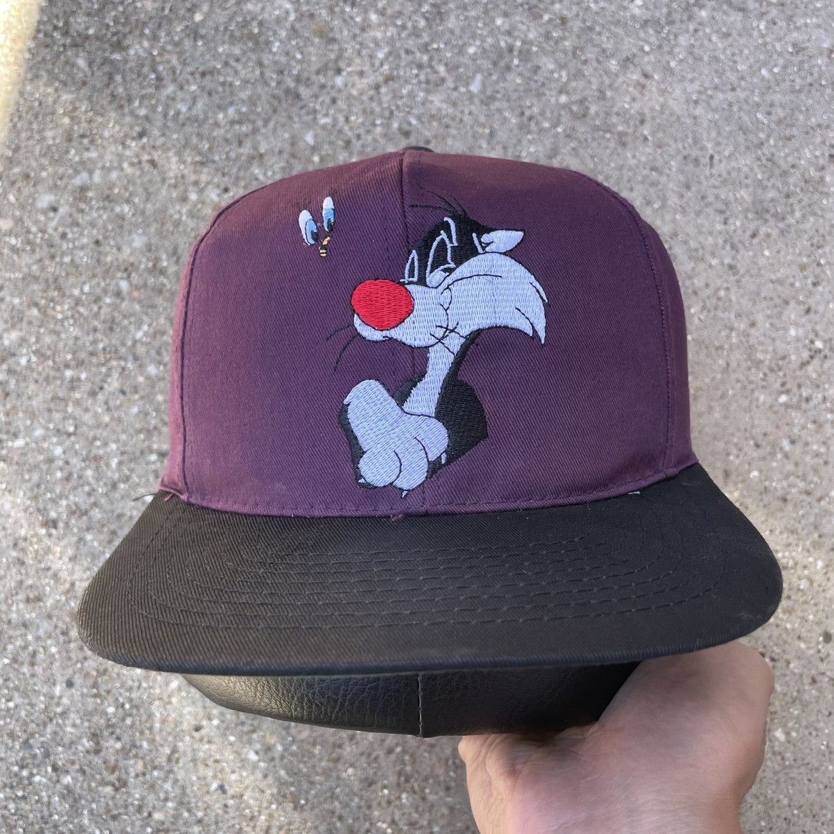 Vintage × Warner Bros Vintage Six Flags Looney Tunes Sylvester Tweety Snapback Hat Size ONE SIZE - 1 Thumbnail