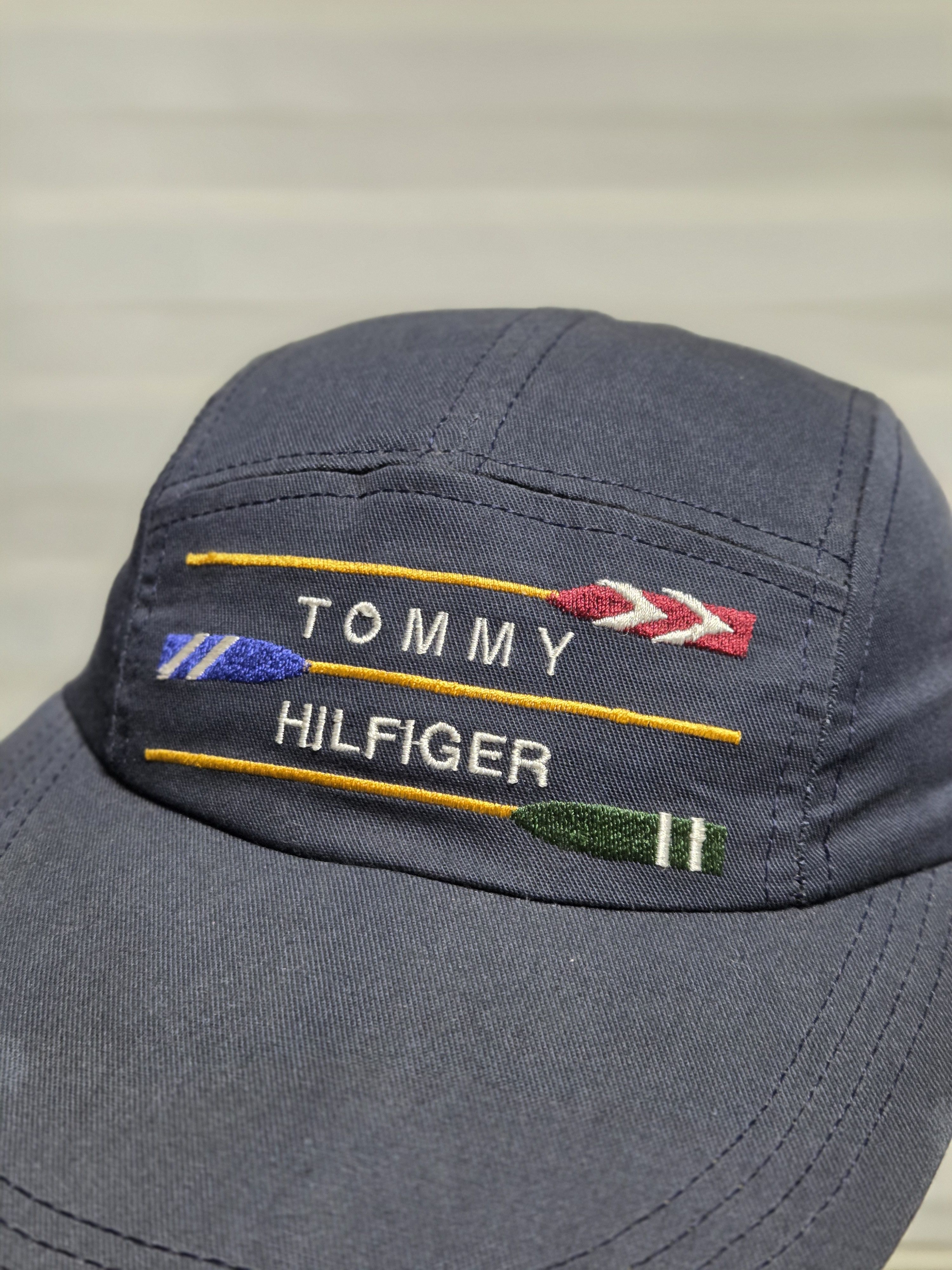 Tommy Hilfiger VTG MADE IN USA Tommy Hilfiger Oars Embroidered Long Bil Hat Size ONE SIZE - 7 Thumbnail