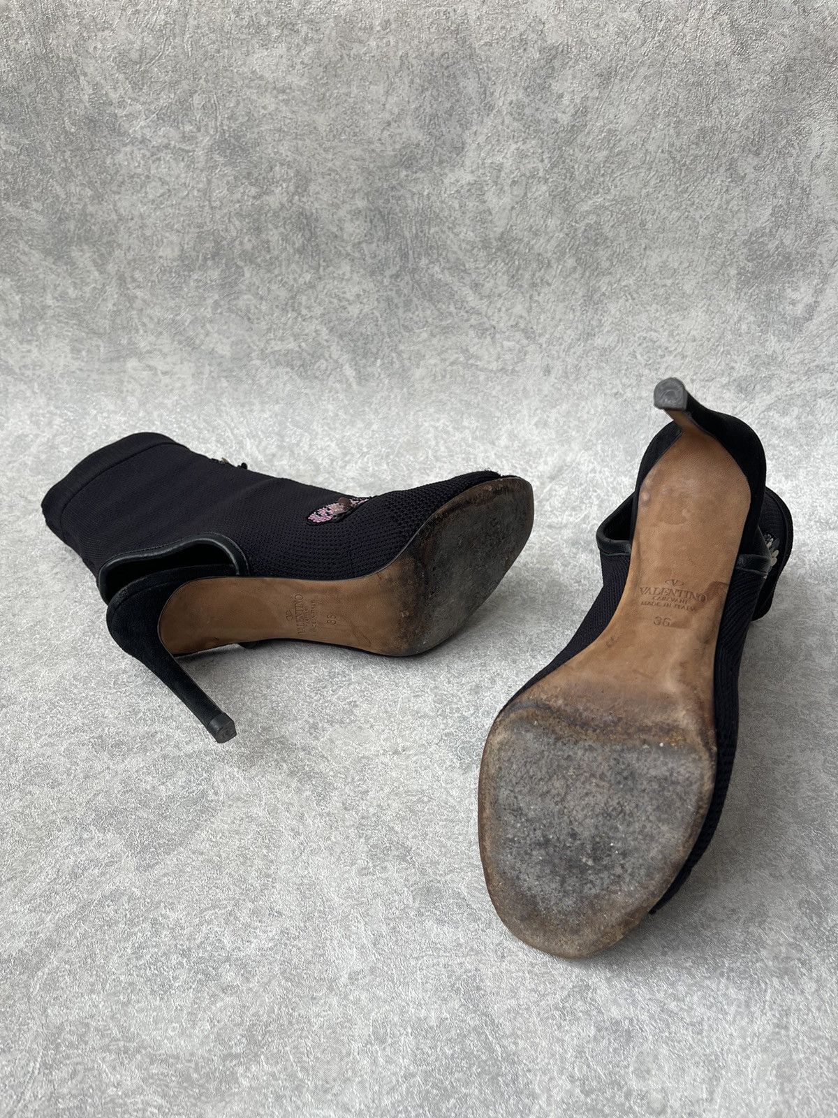 Valentino Valentino Garavani Butterfly Knit Ankle Boots Size 36 US 6 Size US 6 / IT 36 - 15 Thumbnail