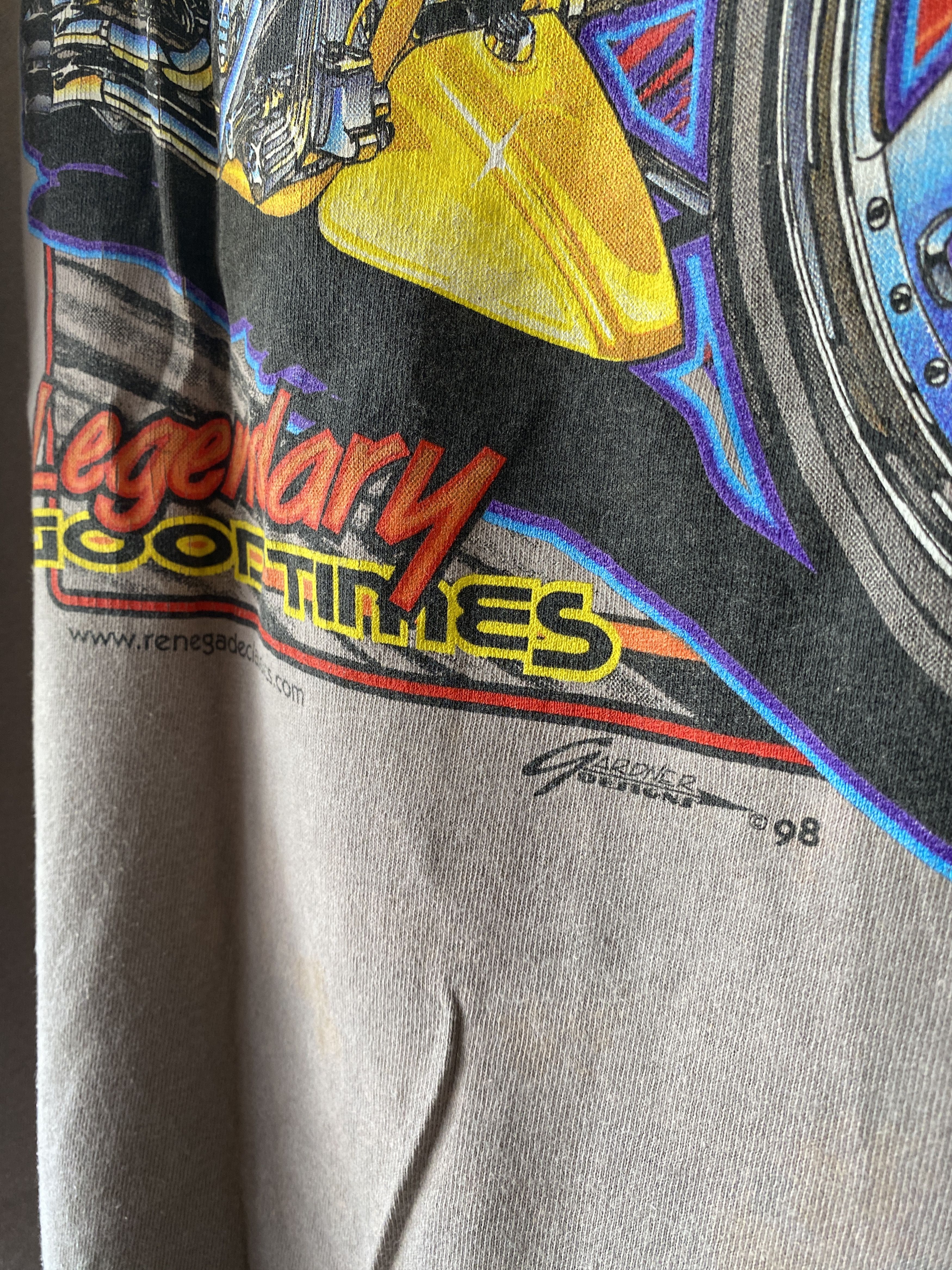 Hanes VINTAGE 90’ STURGLS MOTORCYCLE T SHIRT Size US XL / EU 56 / 4 - 7 Thumbnail