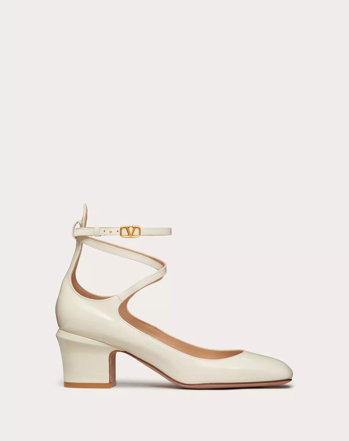 Valentino o1s1wg110426 Tan-Go Patent Leather 70mm Pumps in Ivory Size US 11 / IT 41 - 1 Thumbnail