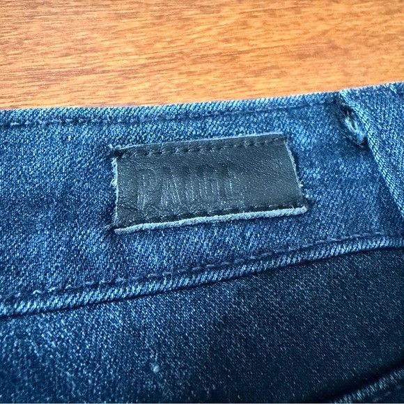 Paige PAIGE Manhattan Dark Blue Flare Jeans Sz 33 Size 33" - 5 Thumbnail