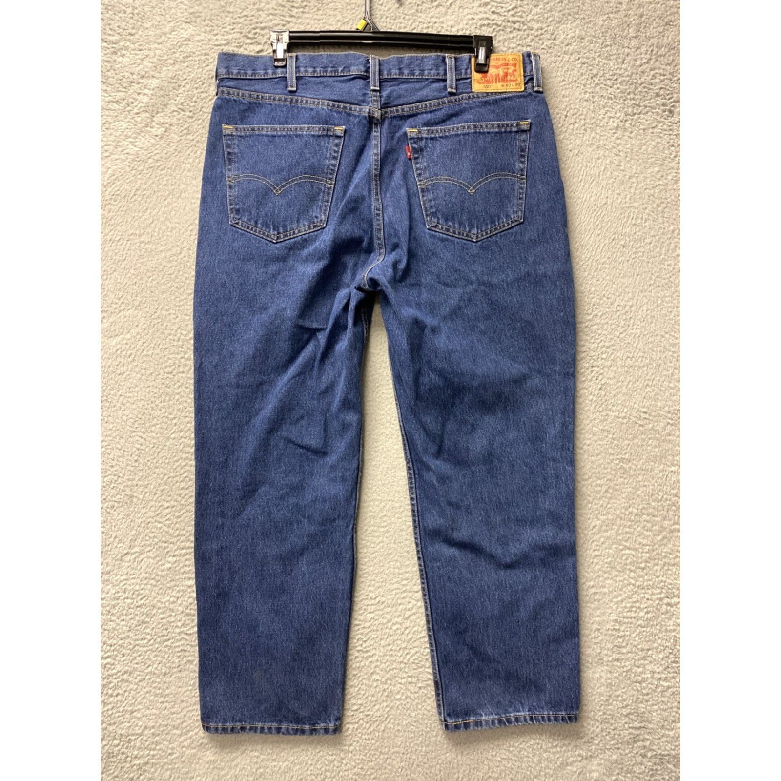 Levi's Levis 550 Jeans Mens 40x30 Blue Cotton Tapered Fit Denim Workwear /129-2 Size US 40 / EU 56 - 7 Thumbnail
