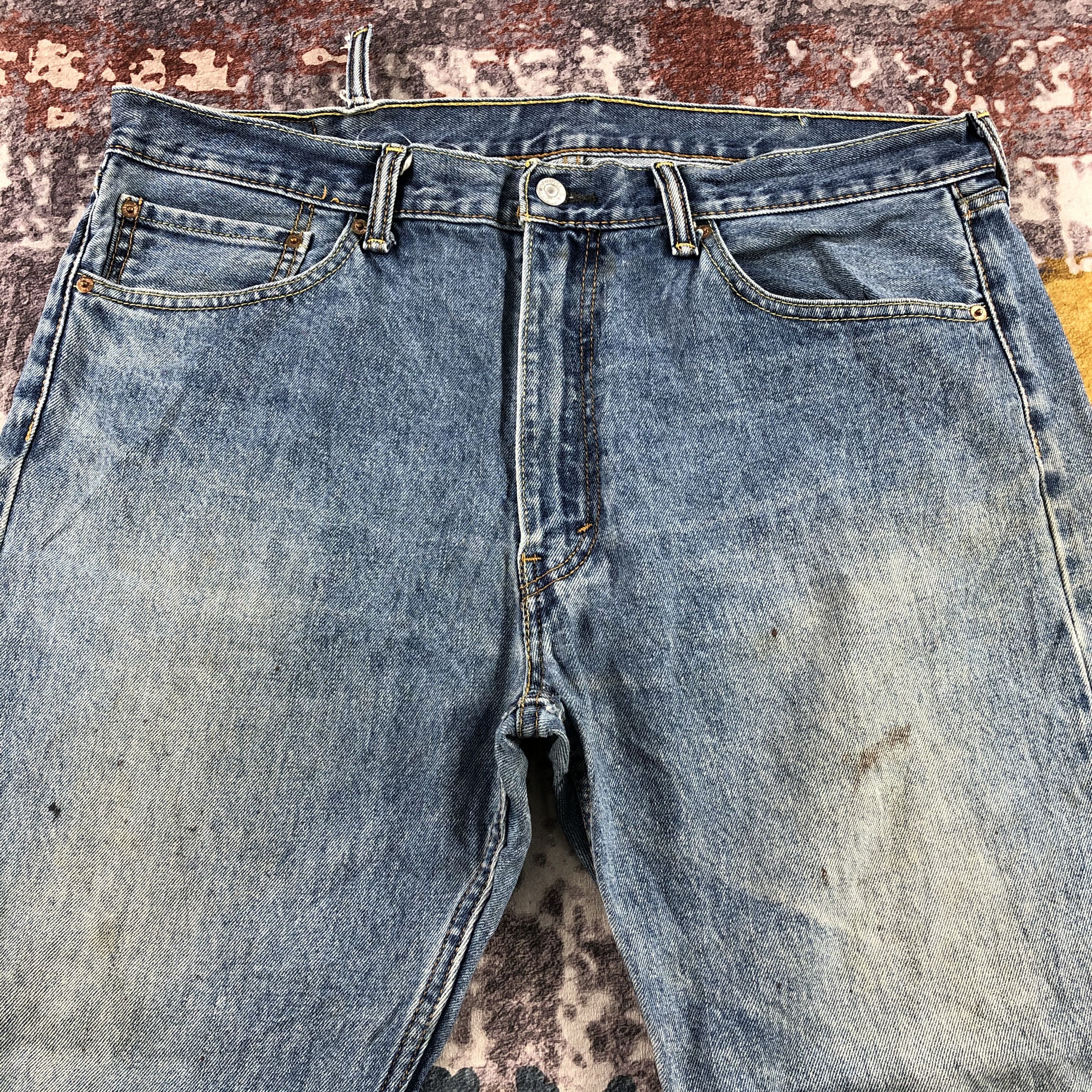 Levi's × Vintage Vintage Blue Wash Levis 505 Jeans-JM2985 Size US 39 - 3 Thumbnail