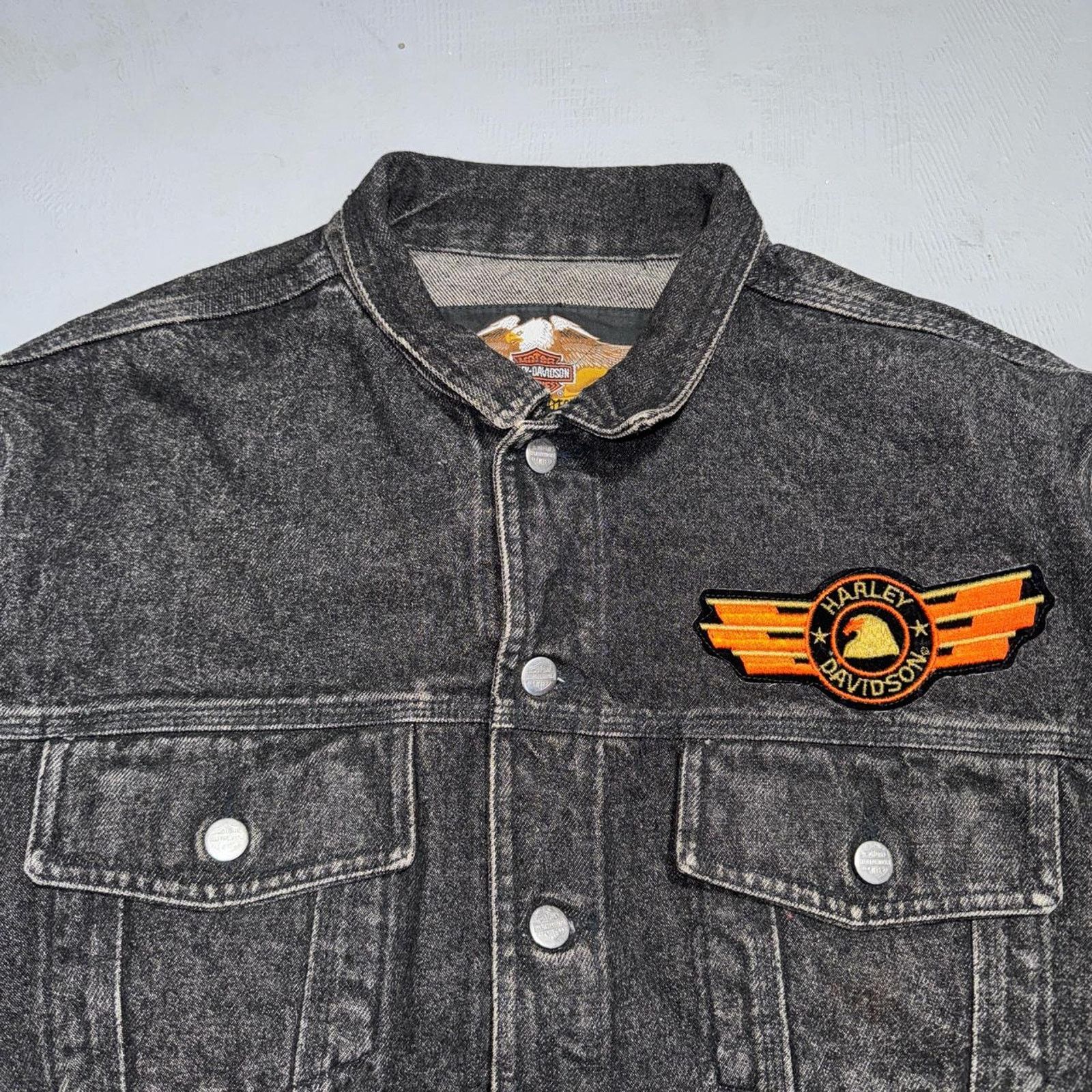 Harley Davidson 1990s harley davidson black denim Size US M / EU 48-50 / 2 - 2 Thumbnail