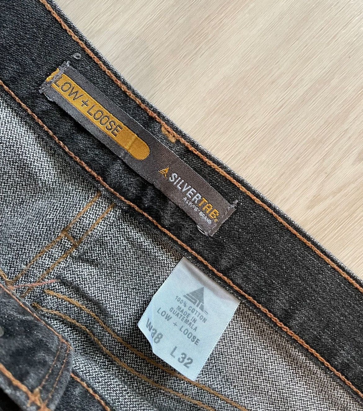 JNCO × Levi's × Vintage Vintage Y2K Levis Silvertab Low Loose Baggy Jeans 38x32 Size US 40 / EU 56 - 4 Thumbnail