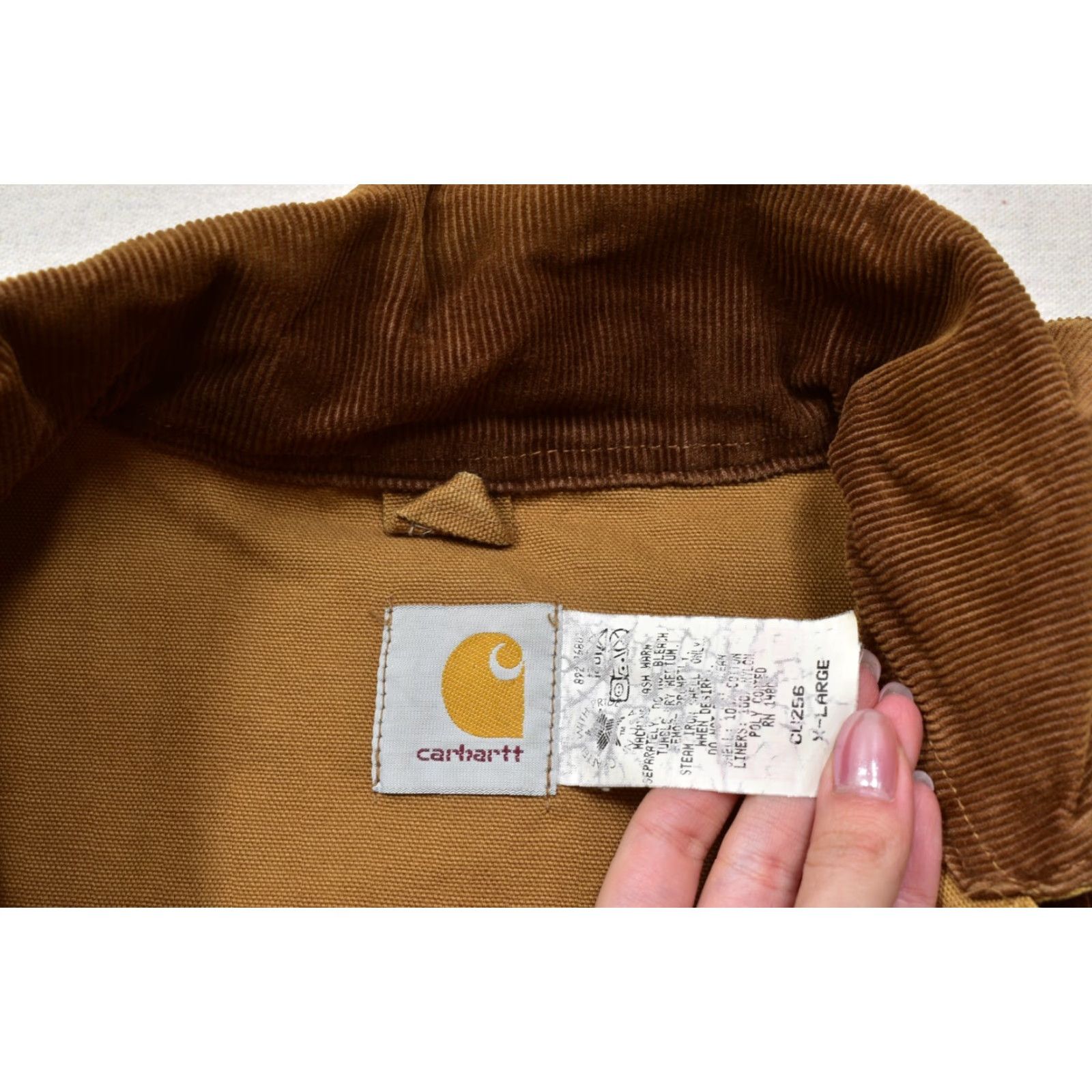 Carhartt VINTAGE Carhartt Field Jacket Jacket Regular XL Brown Canvas Duck Hunting Corduroy Logo Men MU256 CU256 J97 Size US XL / EU 56 / 4 - 5 Thumbnail