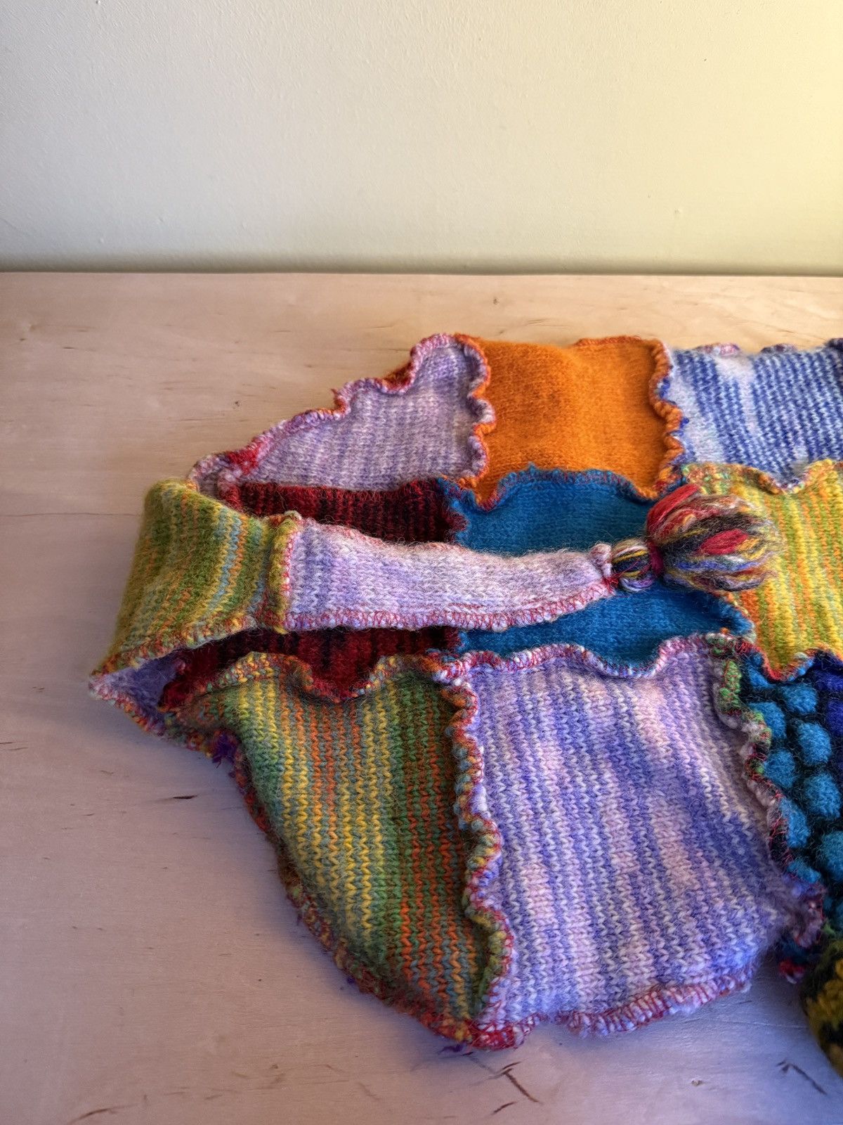 Other Boho Goblin Core Elf Wool Fleece Knit Hood Handmade Y2K OS Size ONE SIZE - 2 Thumbnail