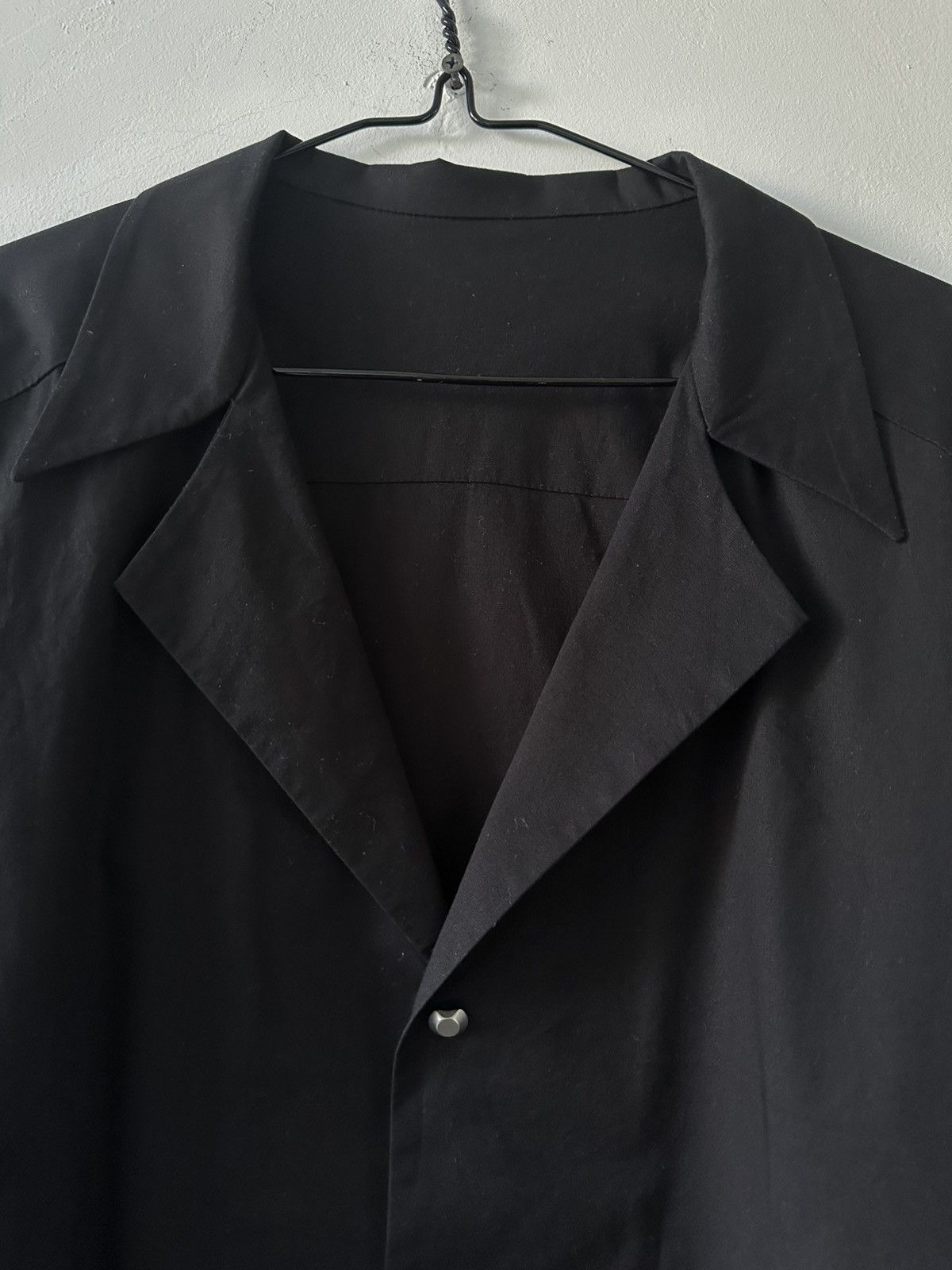 Other Black cotton shirt with chrome metal buttons Size 42R - 7 Thumbnail