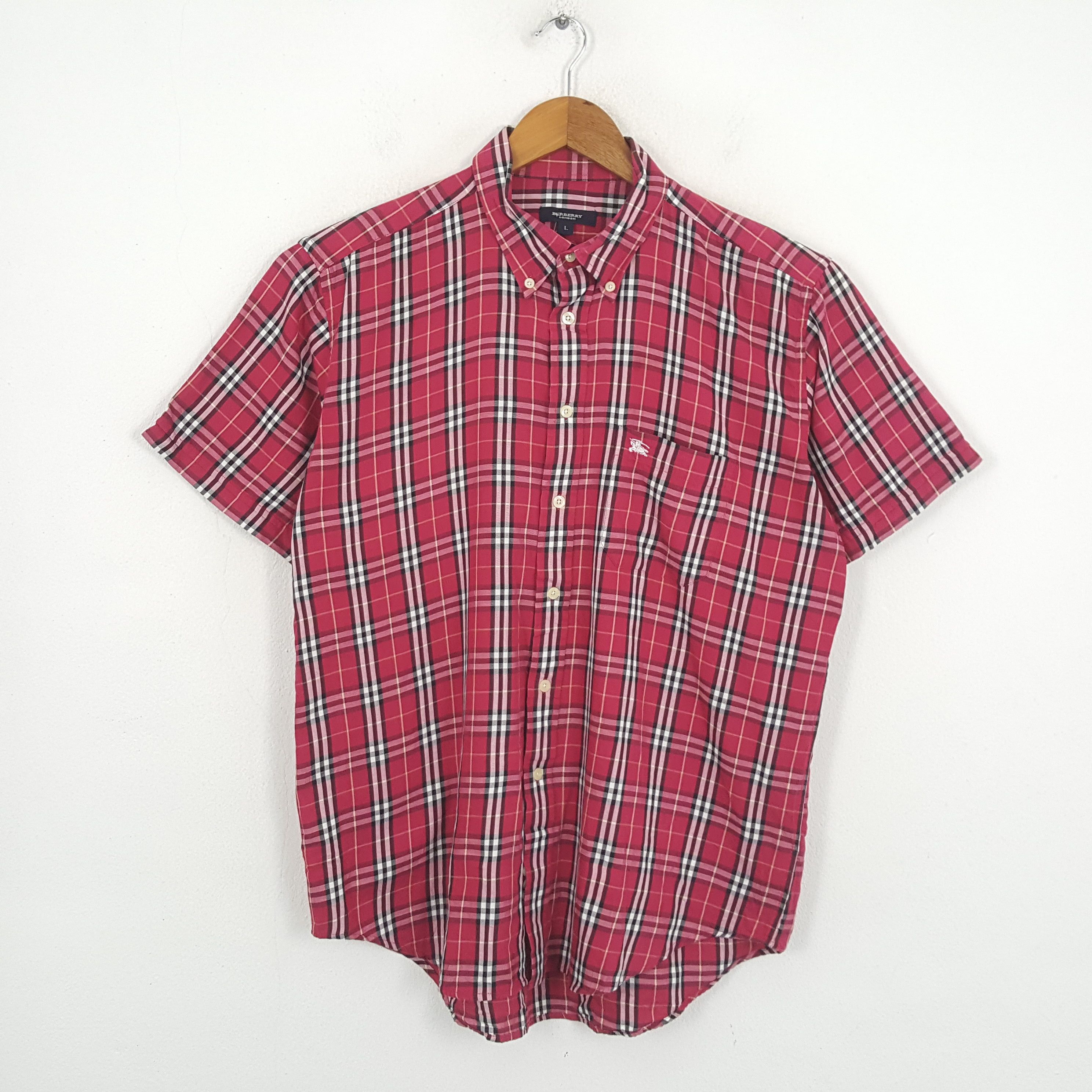Burberry × Vintage Vintage BURBERRY LONDON Fashion Brand Nova Check Shirt Size US L / EU 52-54 / 3 - 1 Thumbnail
