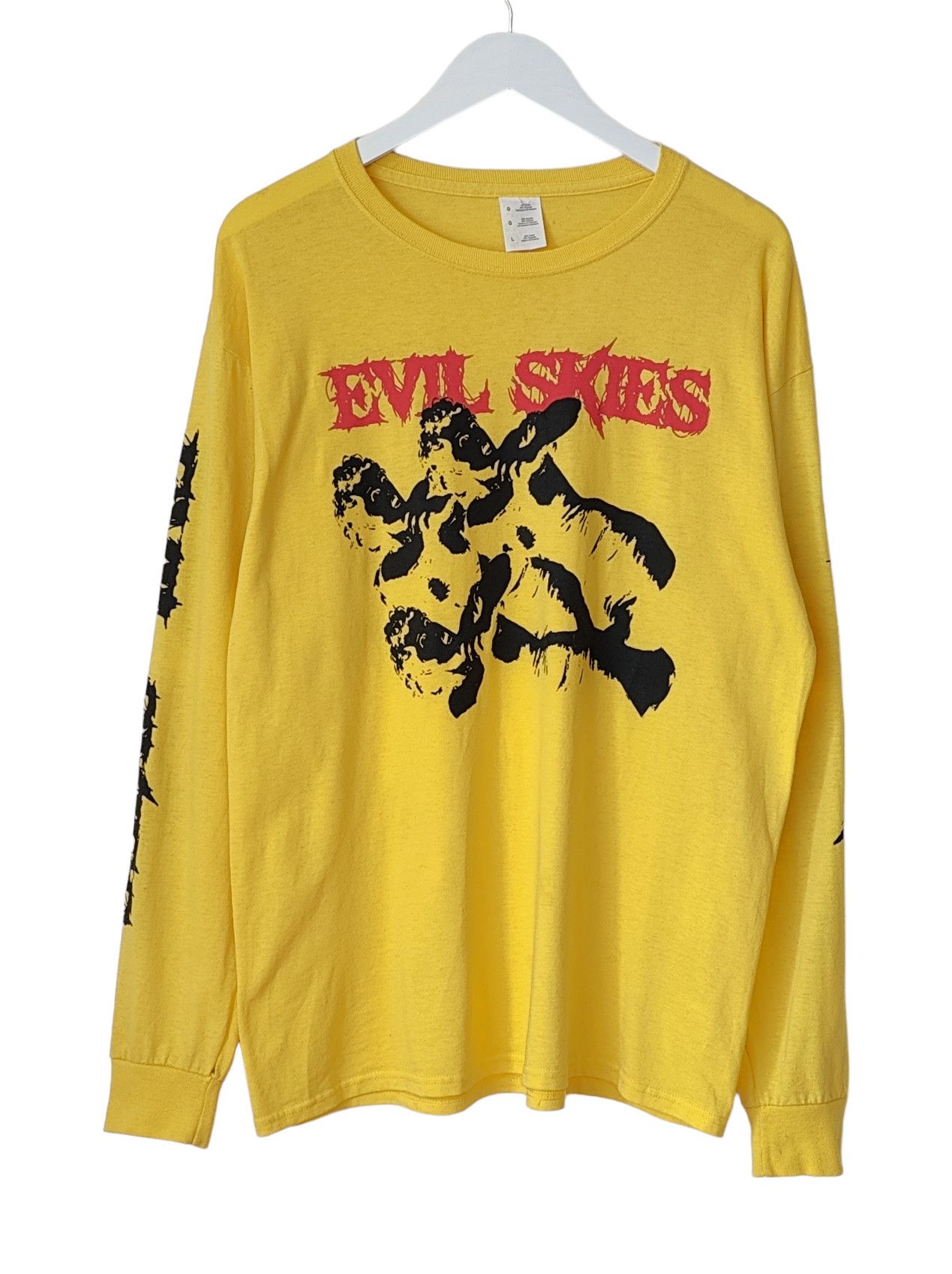 Band Tees Half Evil x Lil Skies 2018 1st Merch Yellow Longsleeve Size US L / EU 52-54 / 3 - 1 Thumbnail