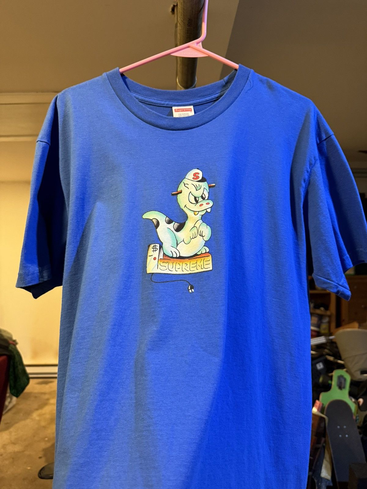 Supreme ROYAL BLUE SUPREME DINO TEE Size US L / EU 52-54 / 3 - 1 Thumbnail