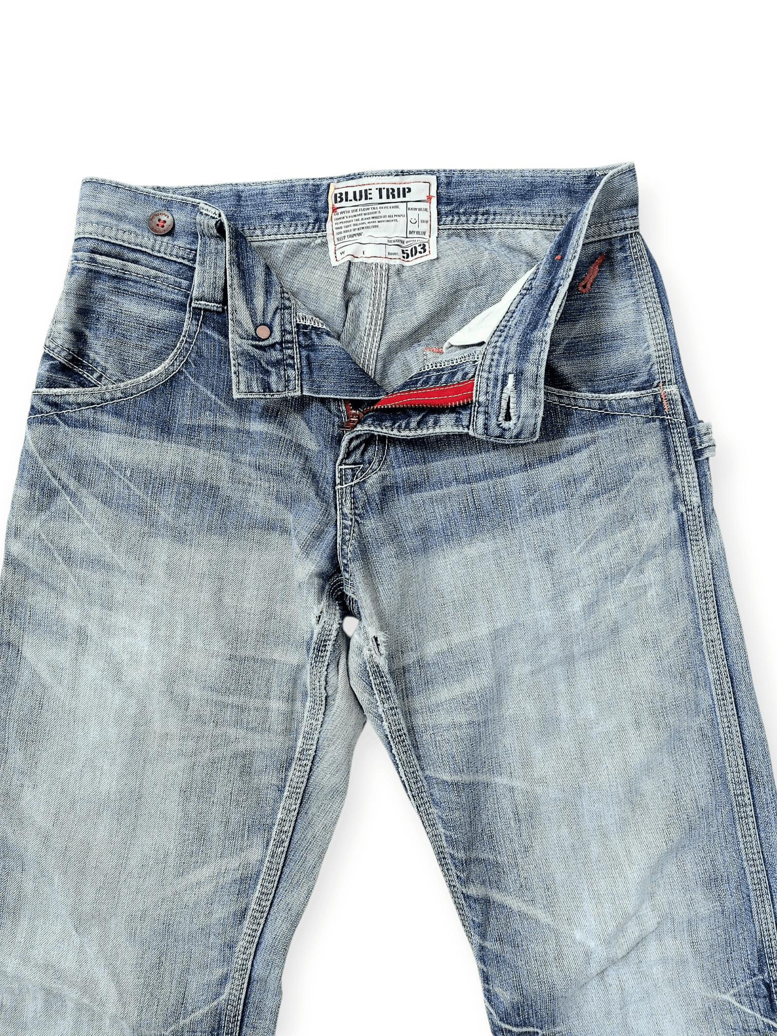Edwin Edwin Retro Blue trip Buckle Back Unique Pocket Denim Size US 30 / EU 46 - 6 Thumbnail