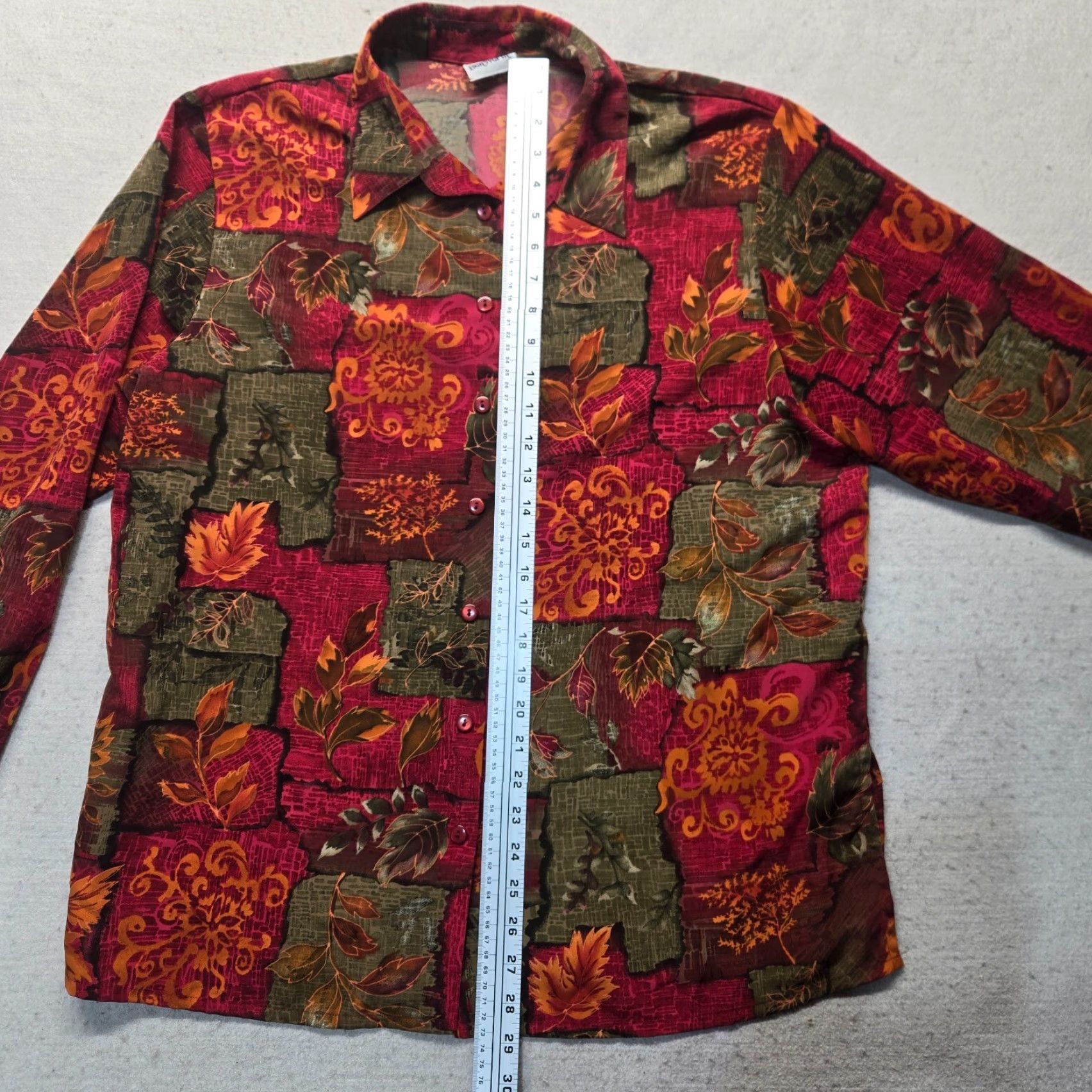 Vintage BonWorth Red Fall Button Up Shirt Long Sleeve Adult Women's Size XL Extra Large Shirt Womens XL Red BonWorth Fall Button-Up Long Sleeve Size XL / US 12-14 / IT 48-50 - 6 Thumbnail