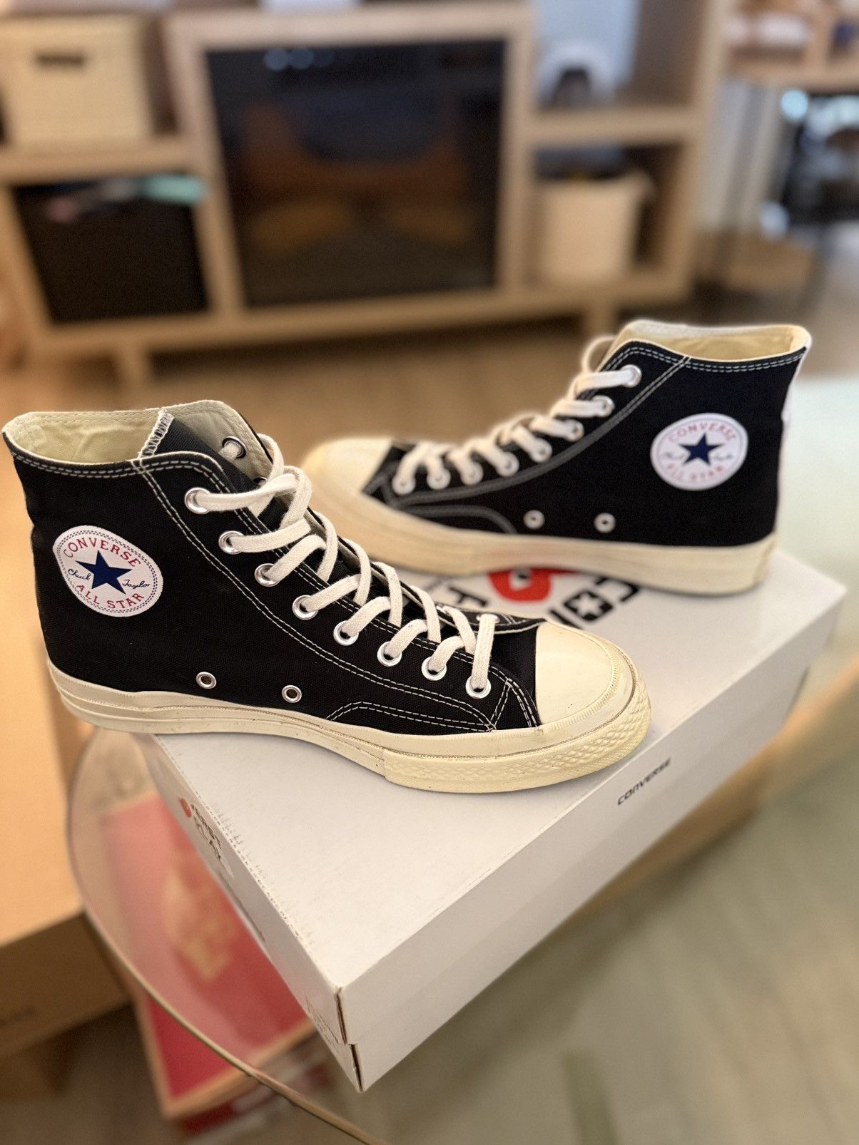 Comme des Garcons × Converse Converse Play Comme Des Garcons All Star Hi Top Size 8 Size US 8 / EU 41 - 4 Thumbnail
