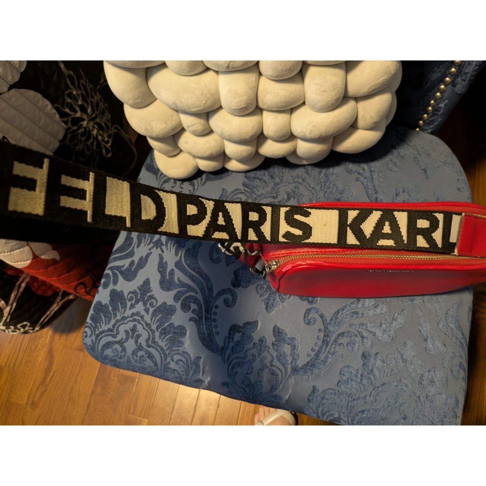 Karl Lagerfeld Karl Lagerfeld PARIS Leather Maybelle Red Crossbody Size ONE SIZE - 7 Thumbnail