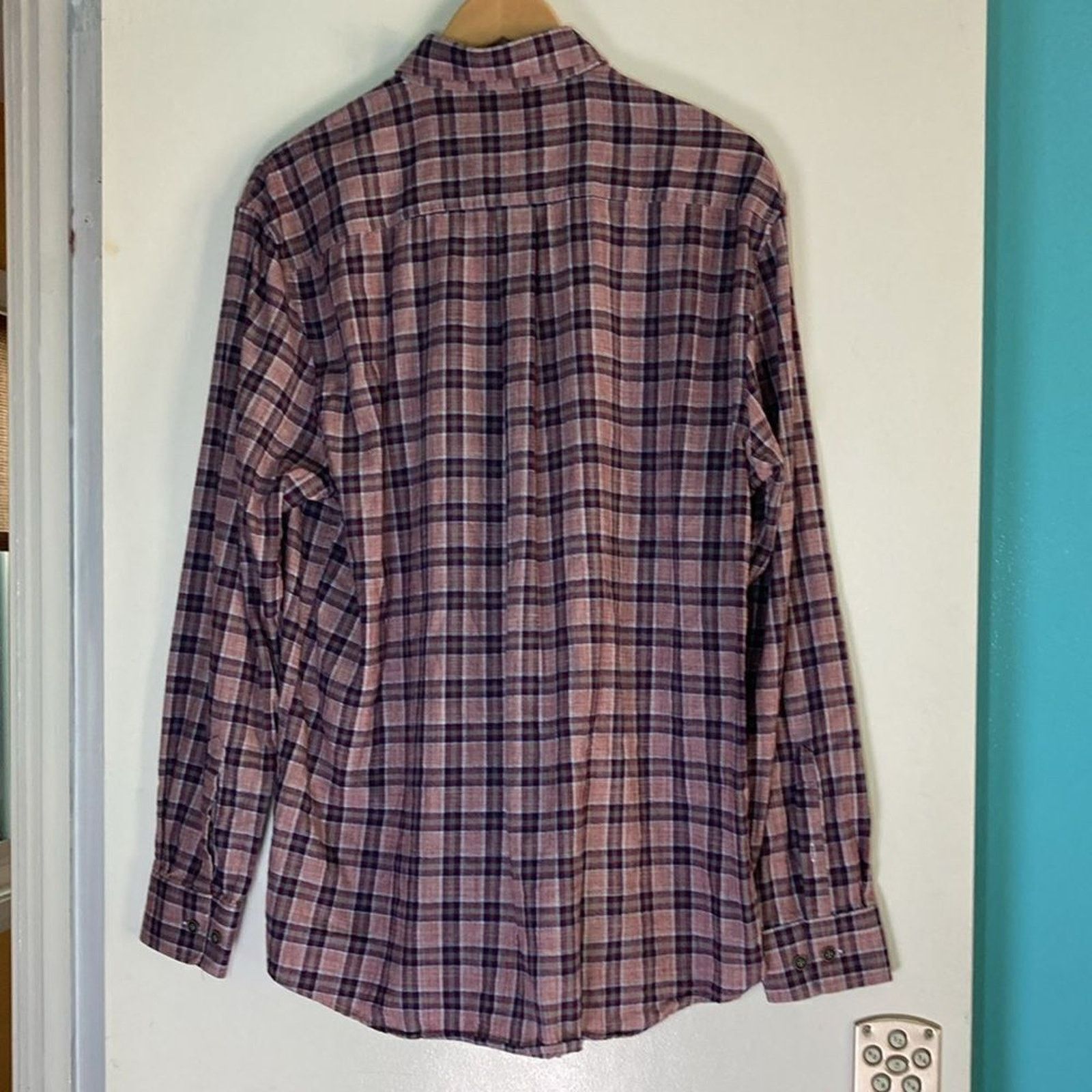 johnnie-O Johnnie O Mens Shirt Size L Red Plaid Cotton Button Up Top Size US L / EU 52-54 / 3 - 9 Thumbnail