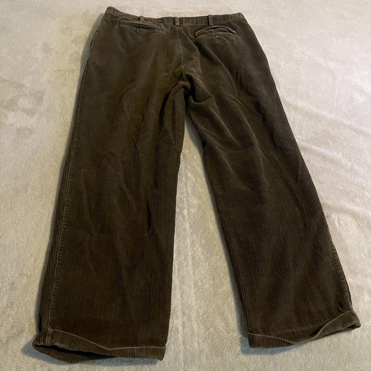 Puritan Vintage 90s Puritan Men Brown Corduroy Pants 38x30 Wide Wale Size US 37 - 2 Thumbnail