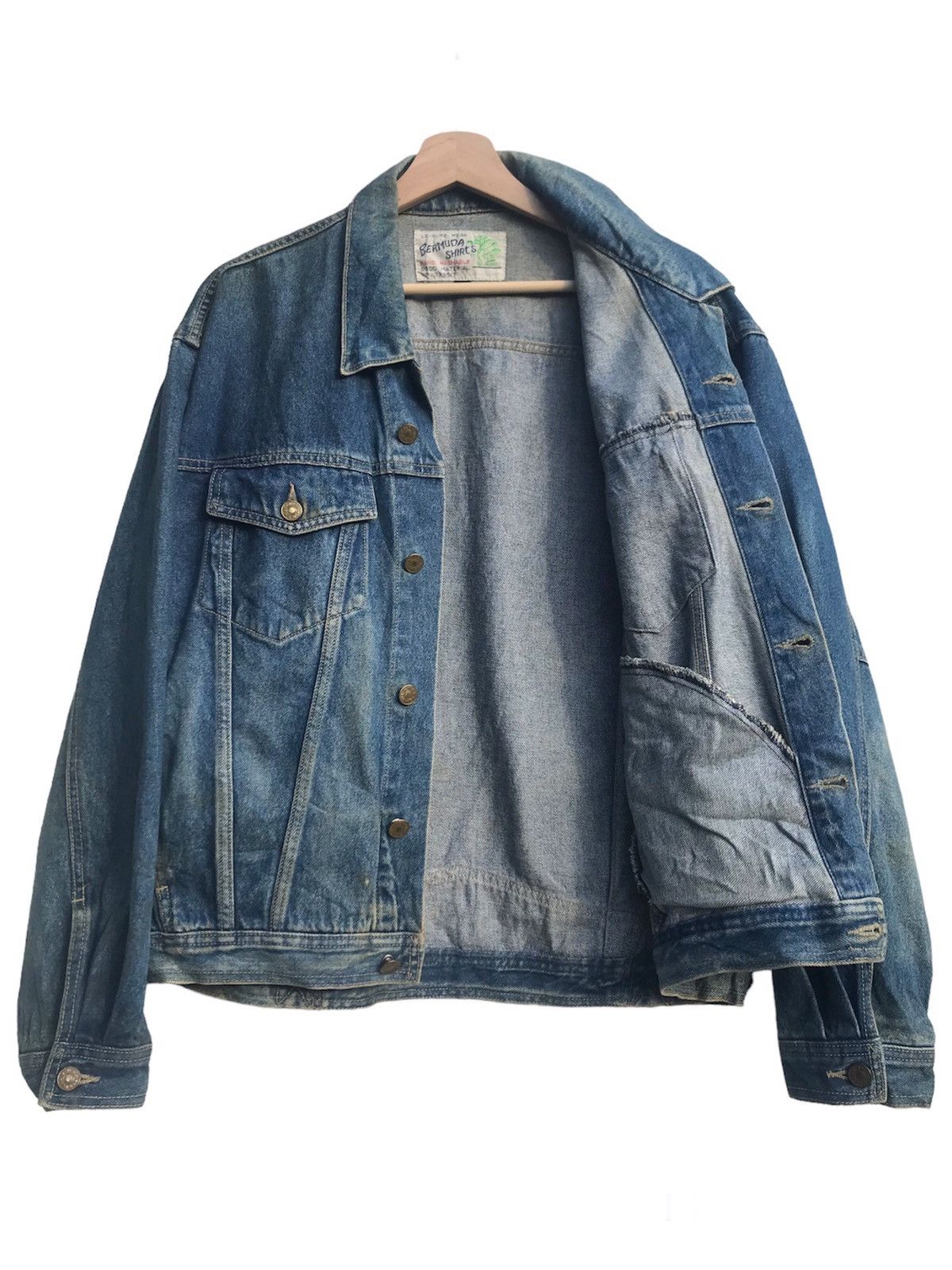 Vintage Vintage Bermuda Denim Jacket Size US L / EU 52-54 / 3 - 2 Thumbnail