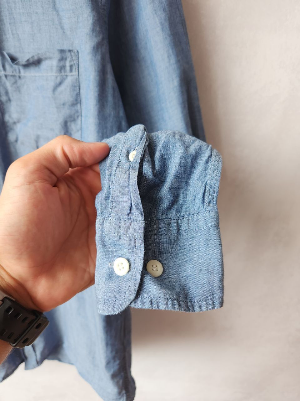 Sunspel Sunspel navy cotton button ups shirt size S Size US S / EU 44-46 / 1 - 7 Thumbnail