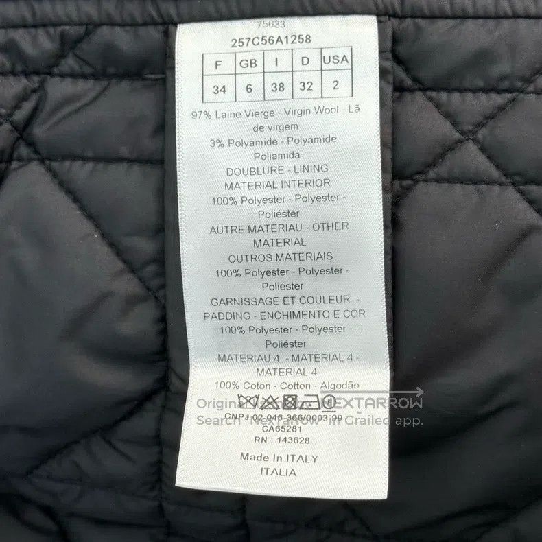 Dior Dior Black and white bird check embroidery bee wool cotton Size XXS / US 00 / IT 34 - 6 Thumbnail