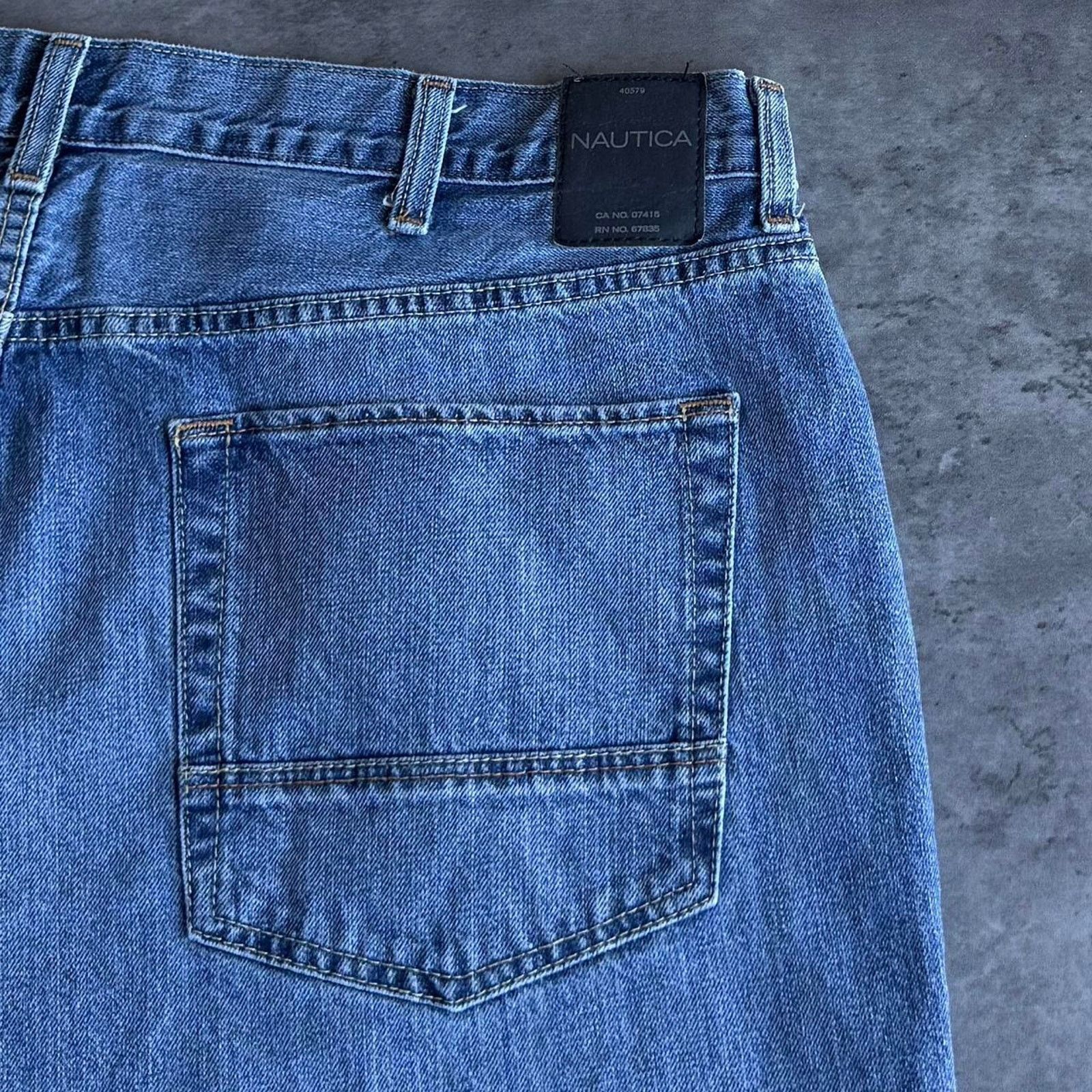 Nautica × Vintage Vintage Y2K Nautica Baggy Grunge Opium Denim Jeans Size US 40 / EU 56 - 3 Thumbnail