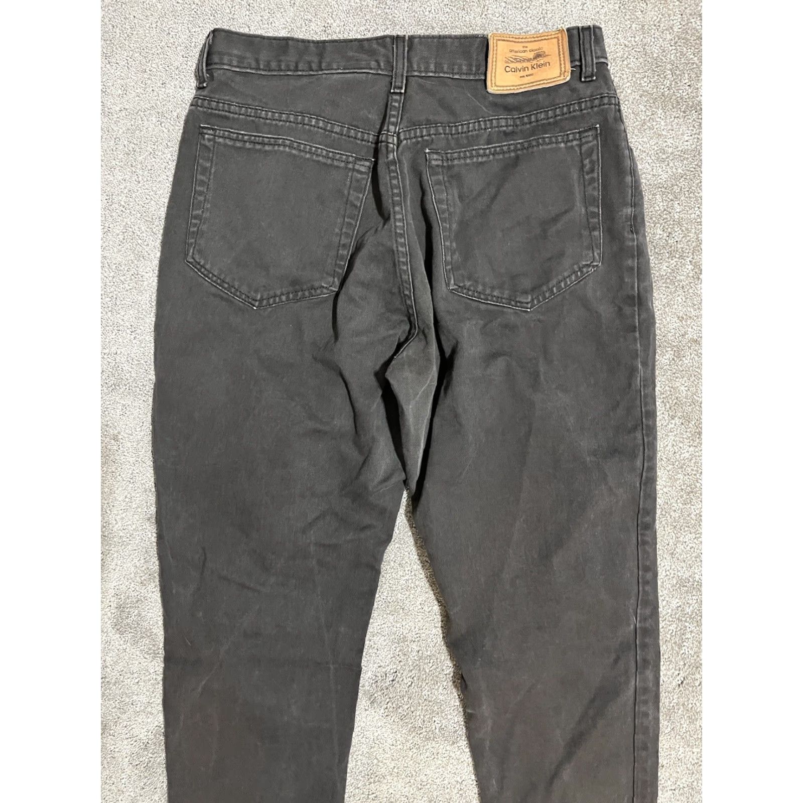 Calvin Klein VINTAGE Calvin Klein Jeans Size 14 Black Denim Made in USA 90s Y2K Metal Womens Size 36" / US 14 / IT 50 - 2 Thumbnail