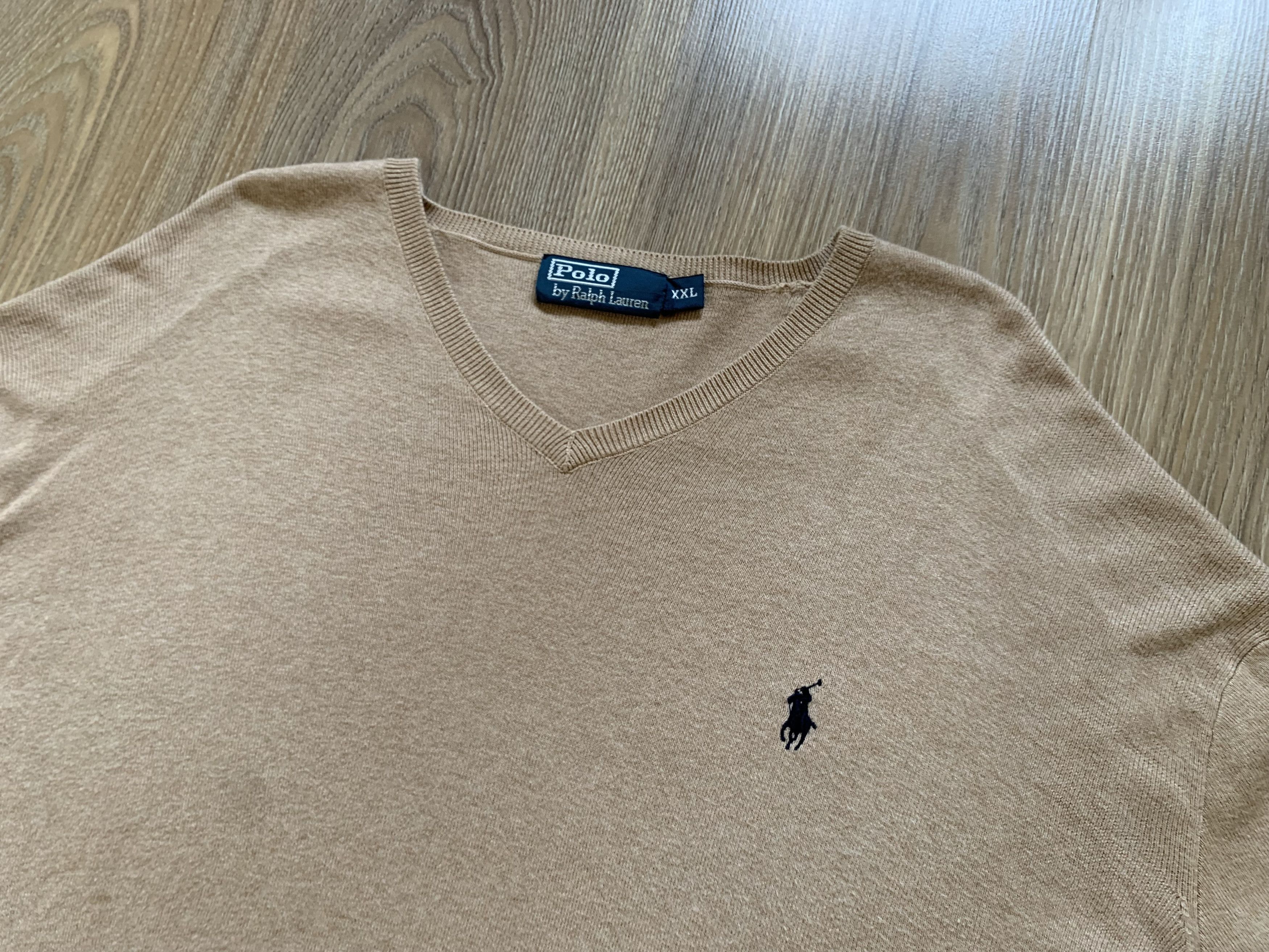 Polo Ralph Lauren × Ralph Lauren Polo Ralph Lauren Vintage Beige Pullover Size US XXL / EU 58 / 5 - 4 Thumbnail