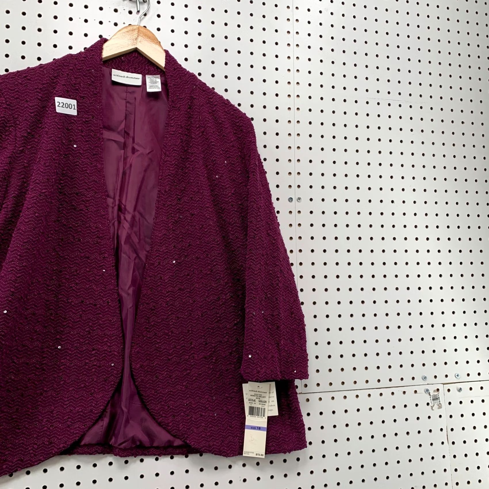 Vintage Alfred Dunner Sports Blazer Womens Size 18 Purple 25x28 NWT Power Blazer Shirt Outfit Mens Size XXL / US 16-18 / IT 52-54 - 4 Thumbnail