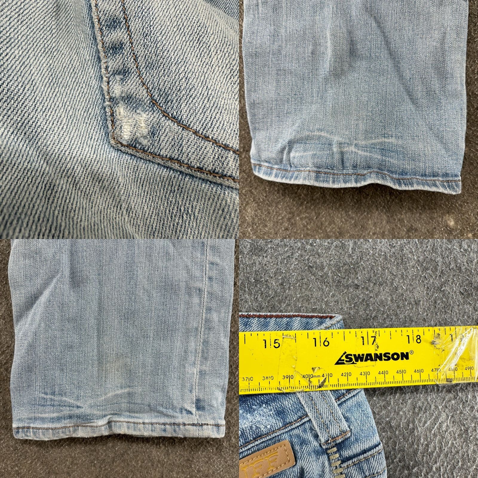 CO Cowgirl Tuff Jeans Women 33x33 Blue Buck Relaxed Bootcut Light Wash Embroidered Size 24" / US 00 / IT 34 - 10 Thumbnail