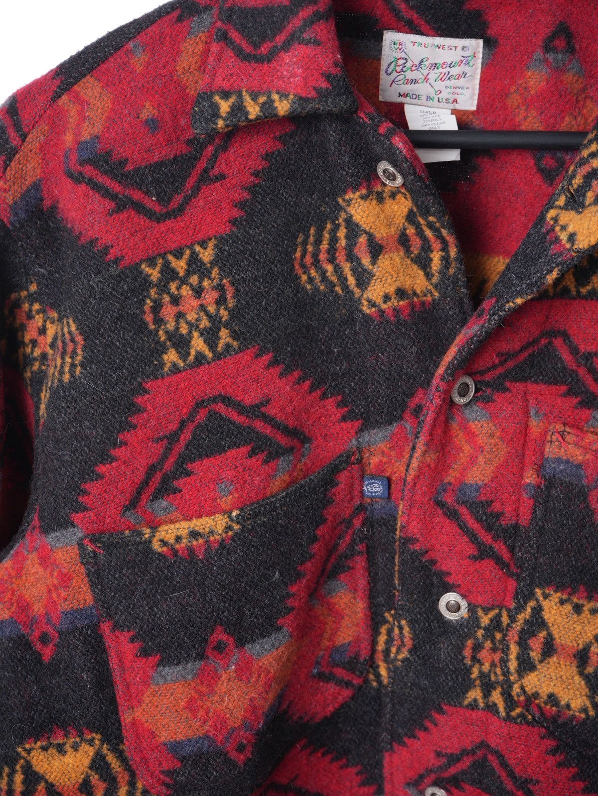 Rockmount Ranch Wear Vintage 80s Ranchwear Wool Chore Jacket Western fits M-L USA Size US S / EU 44-46 / 1 - 2 Thumbnail
