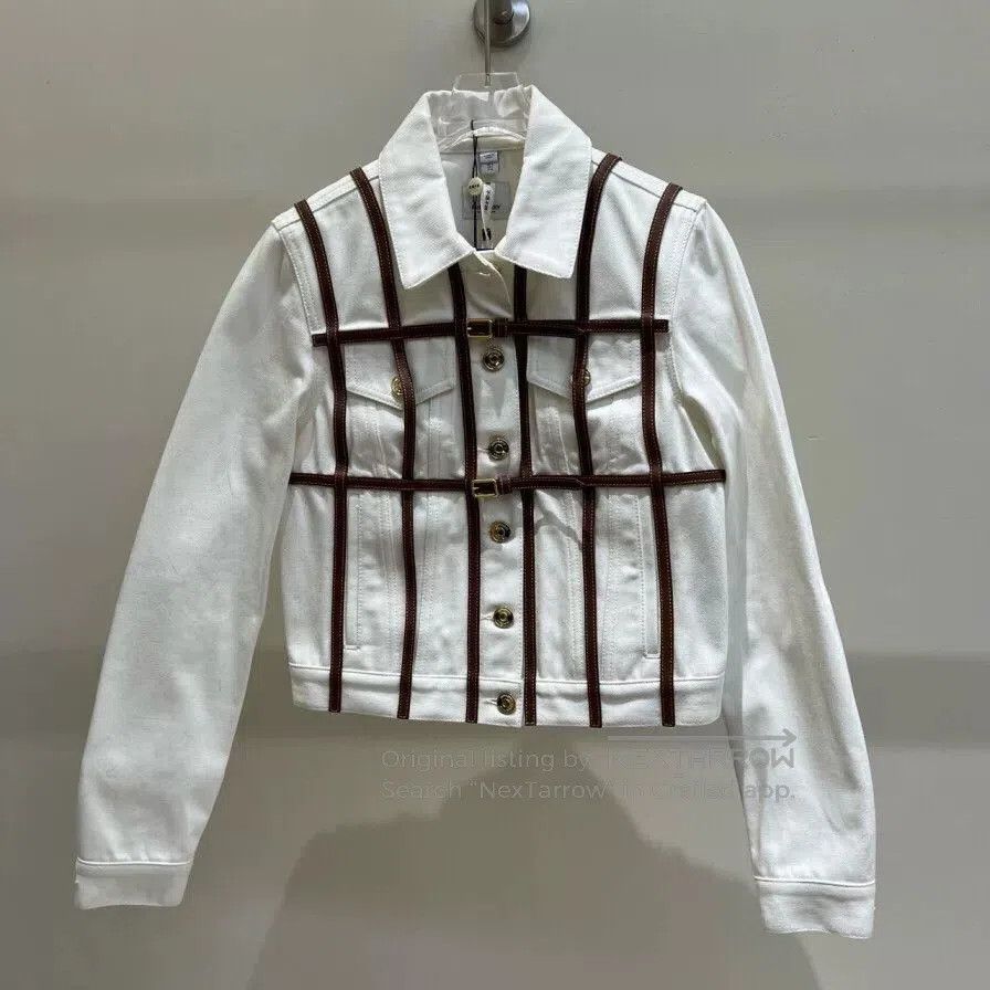 Burberry Burberry White Denim Jacket XS. Size US XS / EU 42 / 0 - 1 Thumbnail