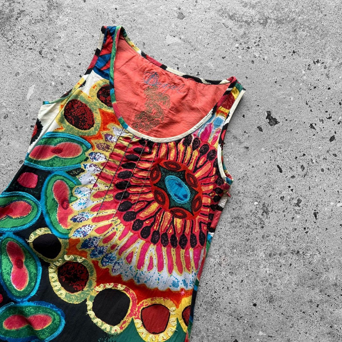 Desigual Desigual Womens Sleeveless Summer Mini Dress Multicolor Size S / US 4 / IT 40 - 4 Thumbnail