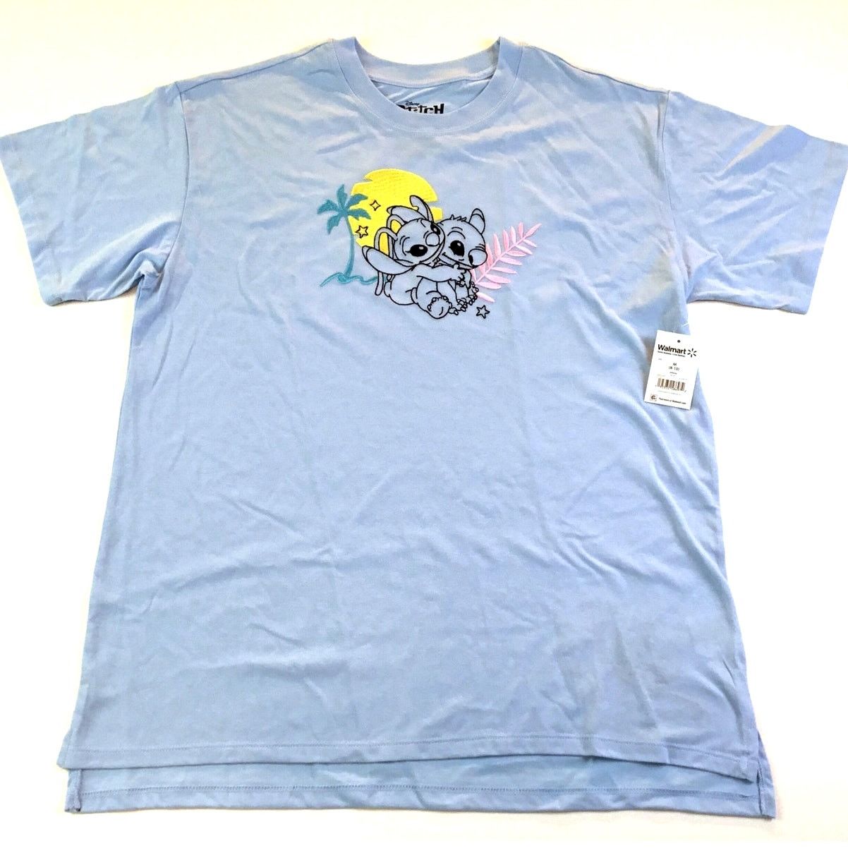 Disney Disney Stitch Angel Blue T-Shirt Embroidered Size Med NWT Size M / US 6-8 / IT 42-44 - 2 Thumbnail