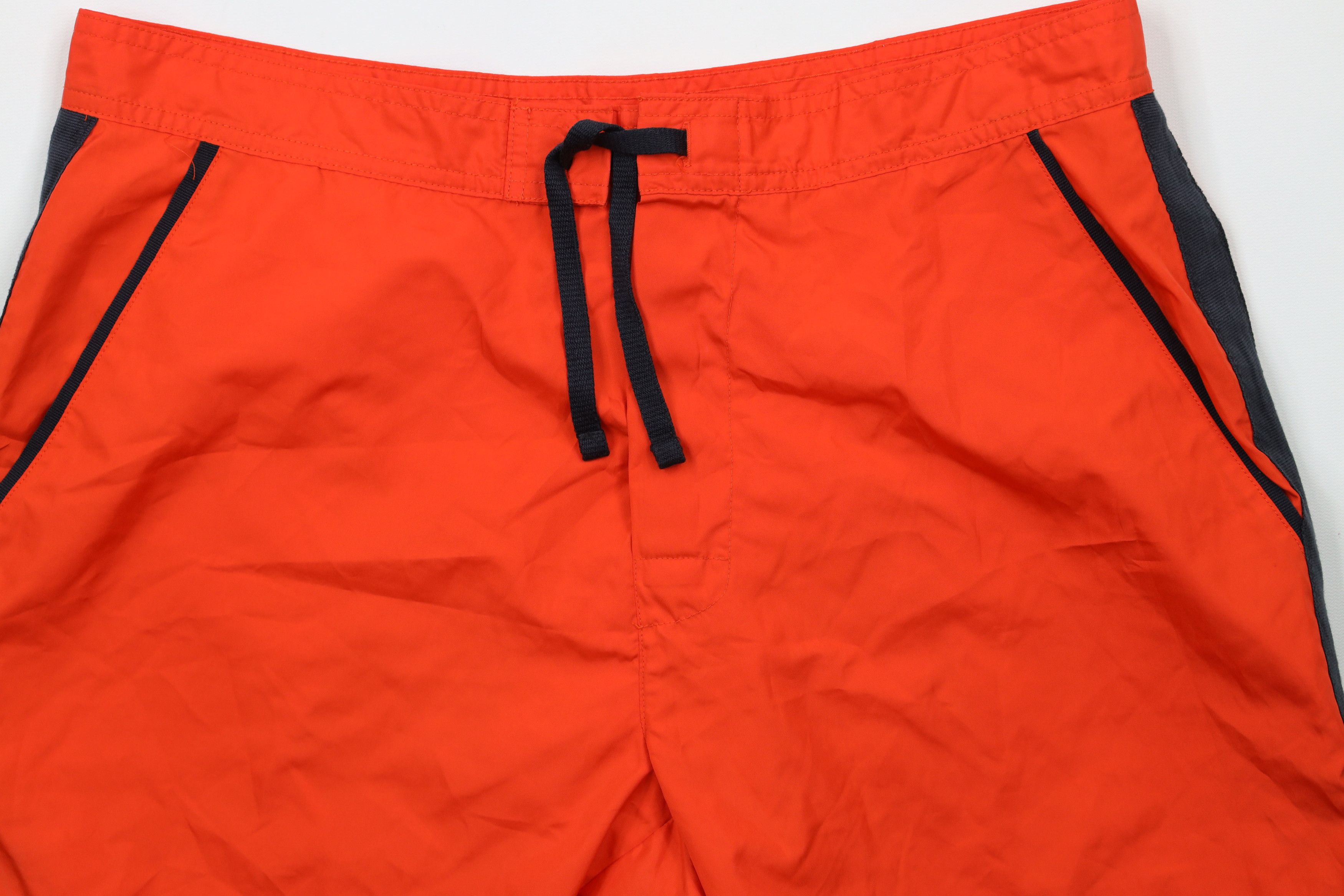 J.Crew × Vintage Vintage 90s J Crew Knee Lined Shorts Swim Trunks Orange Size US 34 / EU 50 - 3 Thumbnail