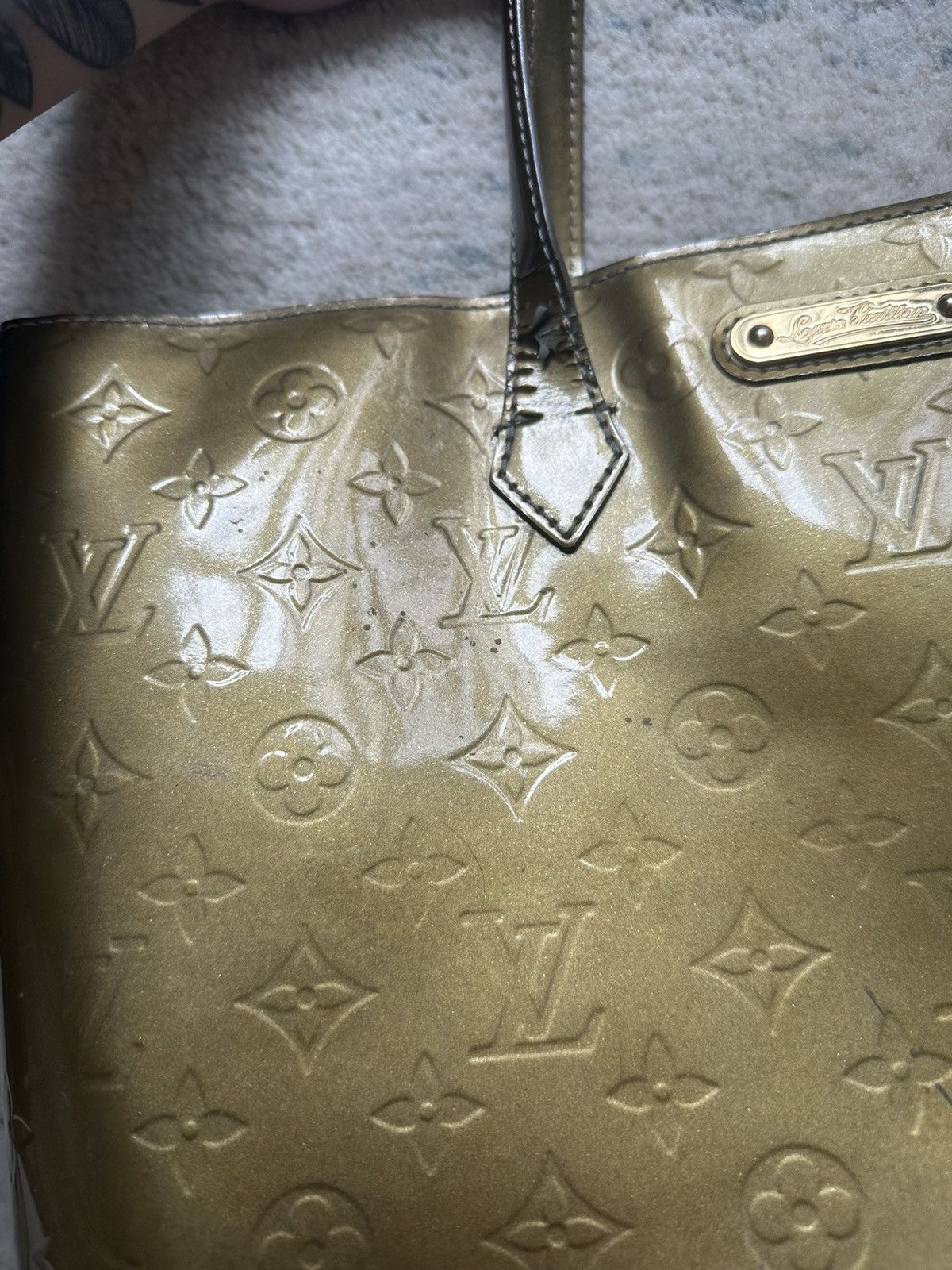 Vintage Louis Vuitton Monogram Vernis Wilshire GM Tote MM Khaki Size ONE SIZE - 3 Thumbnail