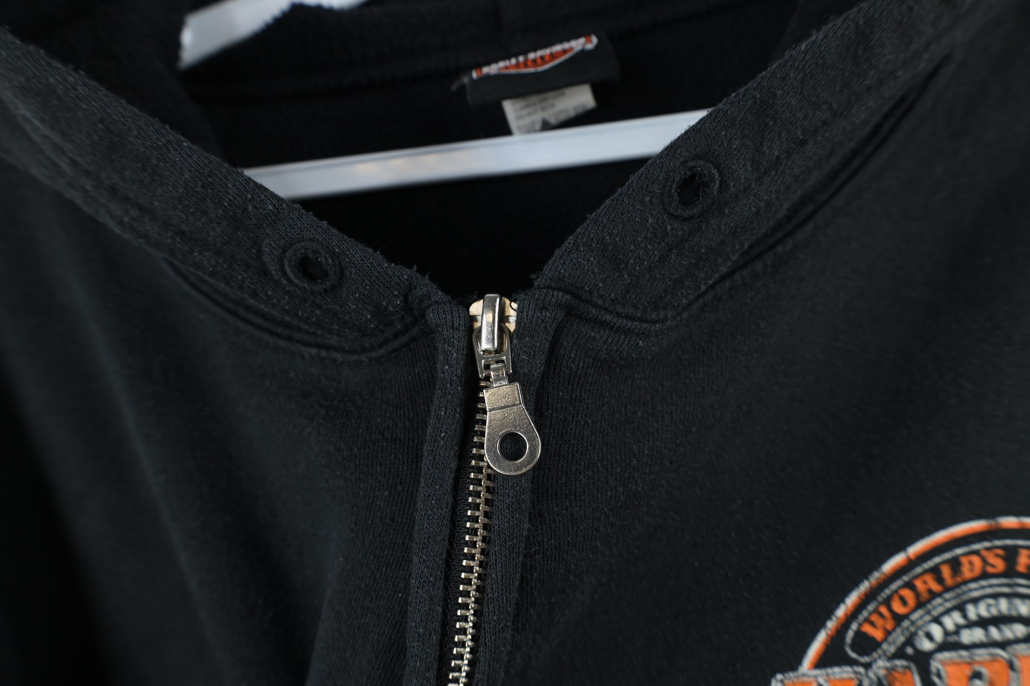Harley Davidson Vintage Y2K Harley Davidson Spell Out Full Zip Hoodie Size US L / EU 52-54 / 3 - 5 Thumbnail