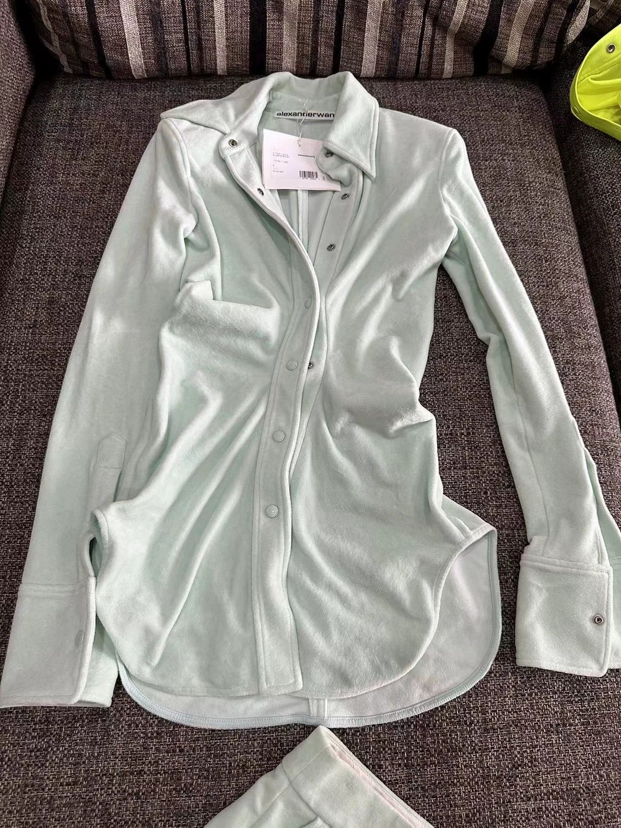 Alexander Wang Alexander Wang Suit Authentic Velvet Mint Mambo Green Size XS / US 0-2 / IT 36-38 - 1 Thumbnail