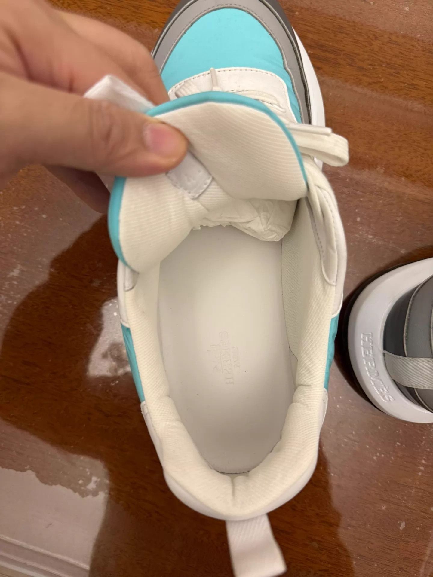 Hermes Hermes Men's Colorblock Leather-Fabric Sneaker 41 (Like New) Size US 8 / EU 41 - 5 Thumbnail