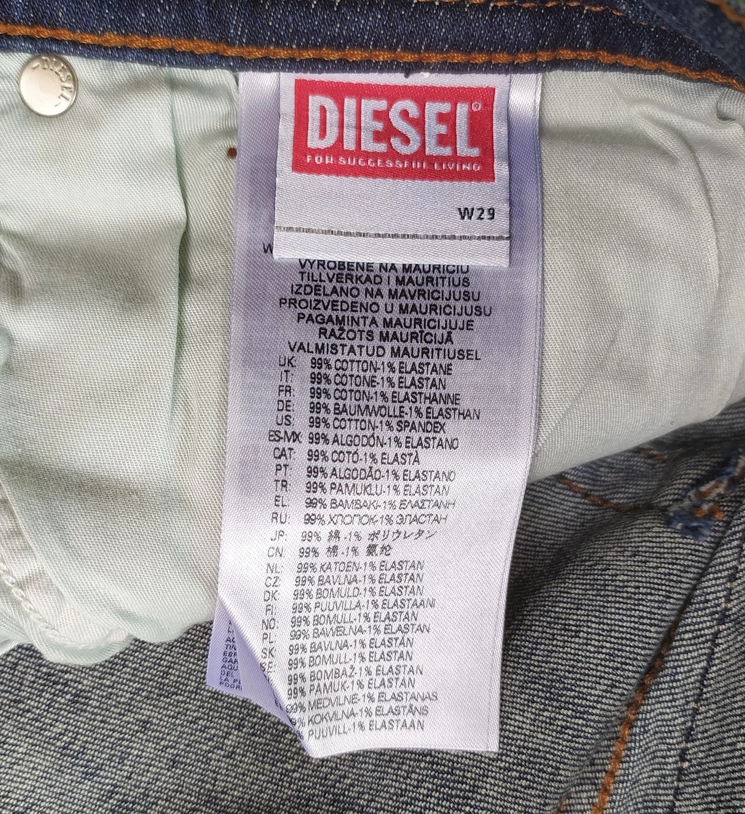 Diesel Diesel 1979 SLEENKER-R L.30 MENS JEANS T/9661 Size US 29 - 8 Thumbnail